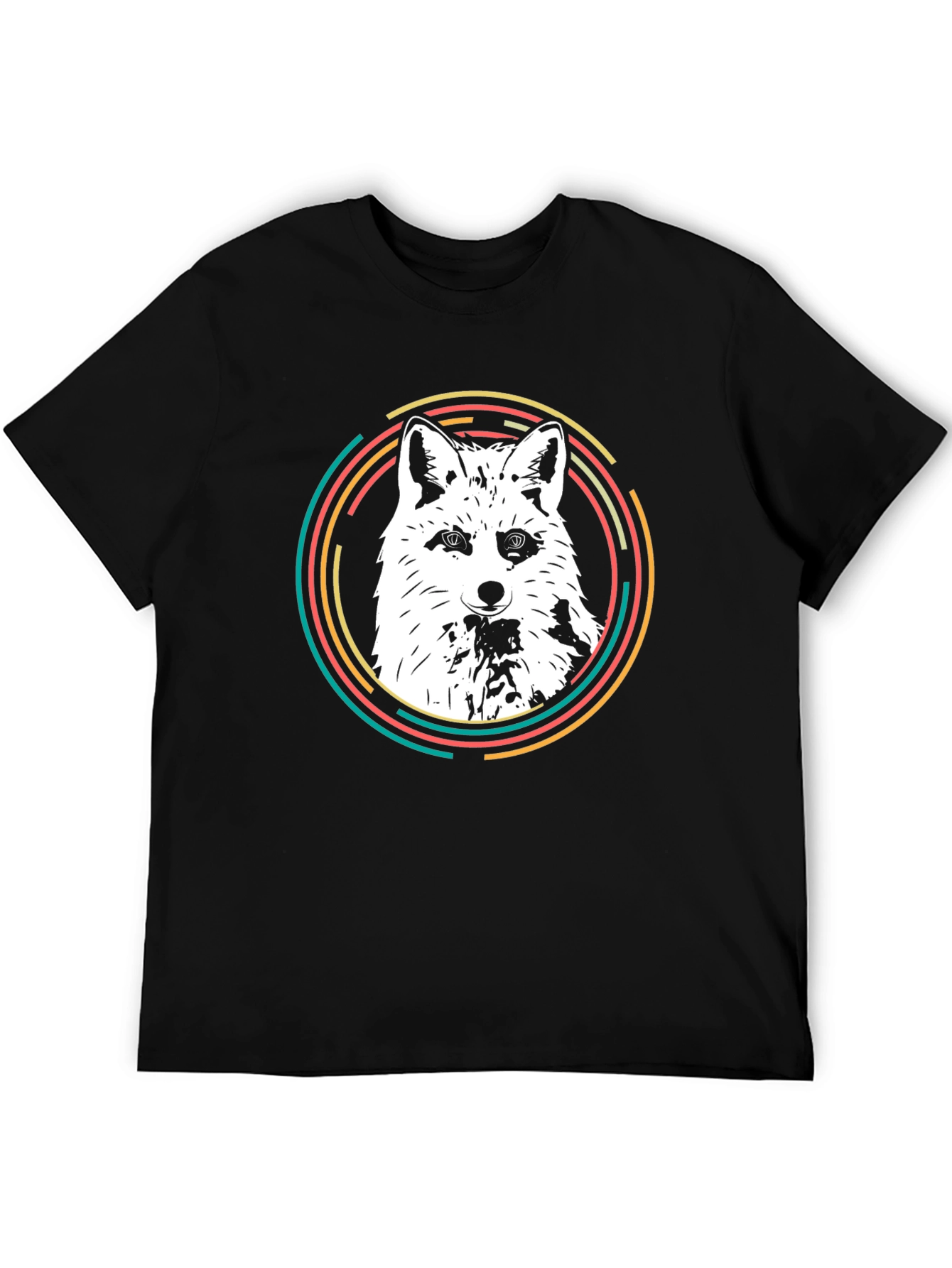 Fox Graphic Tee - Stylish Mens Black T-Shirt