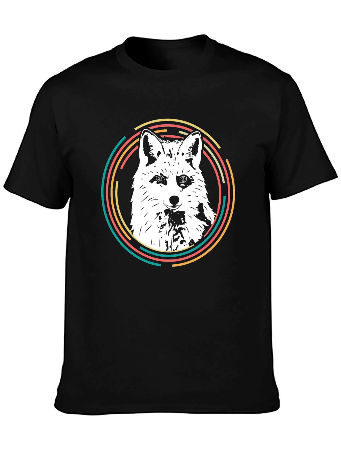 Fox Graphic Tee - Stylish Mens Black T-Shirt