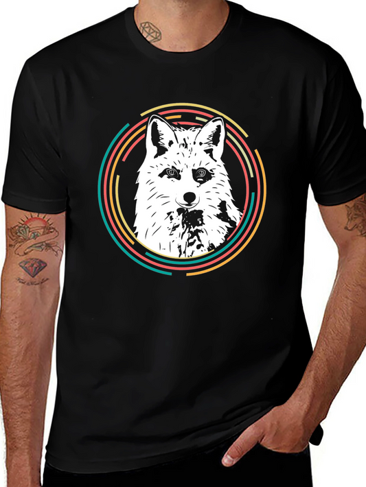Fox Graphic Tee - Stylish Mens Black T-Shirt