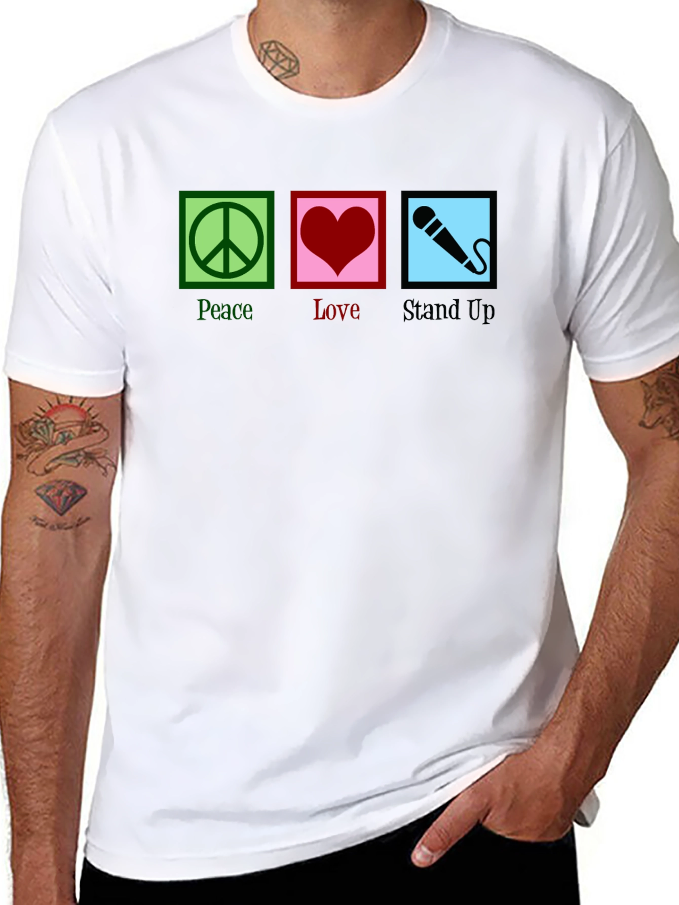 Peace Love Stand Up Comedy T-Shirt