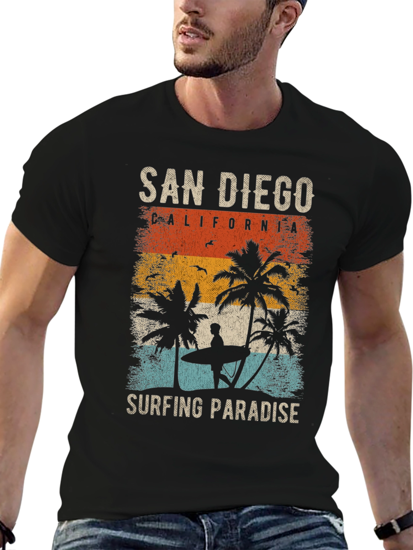 San Diego Surfing Paradise Graphic Tee