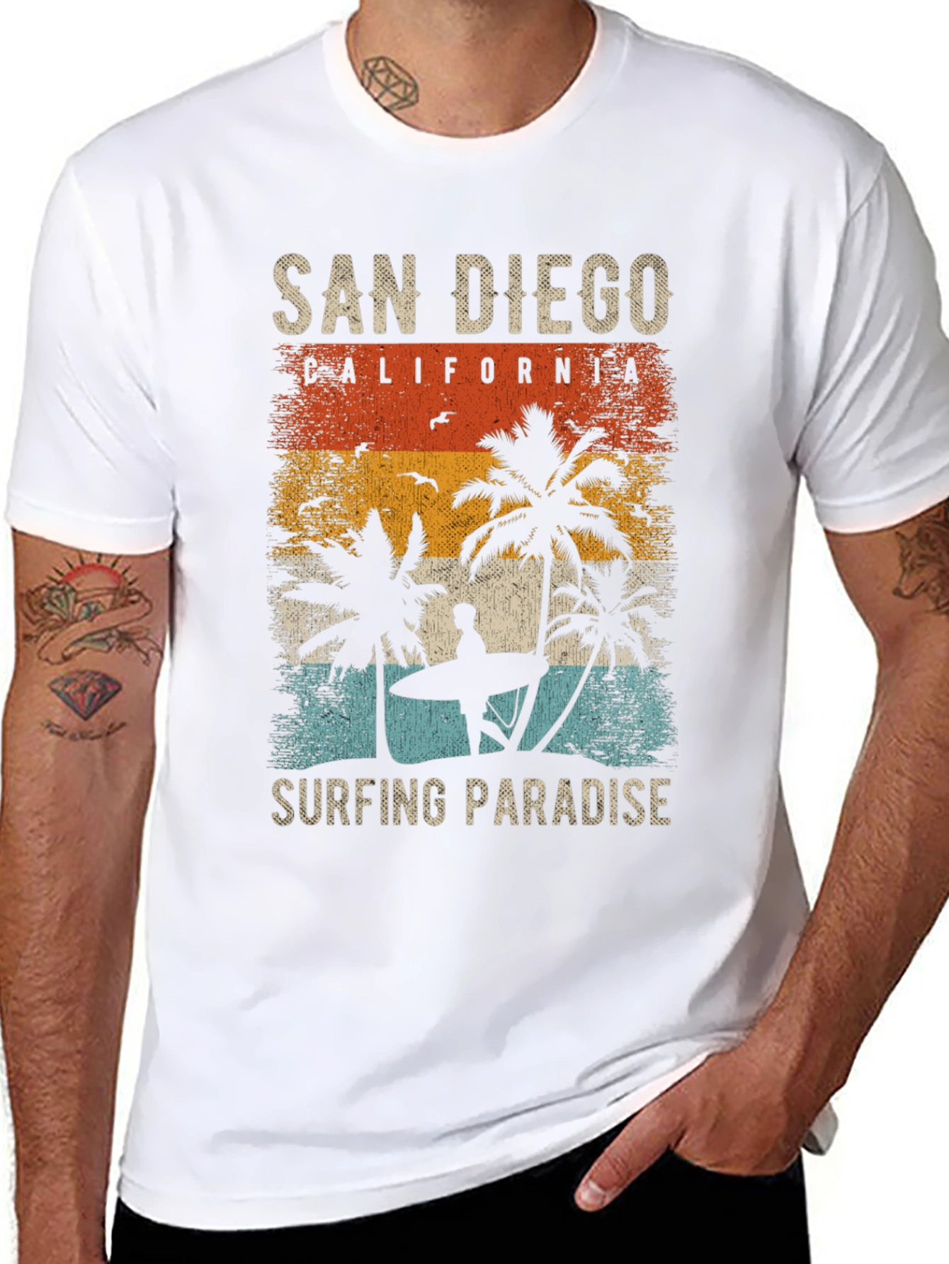 San Diego Surfing Paradise Graphic Tee
