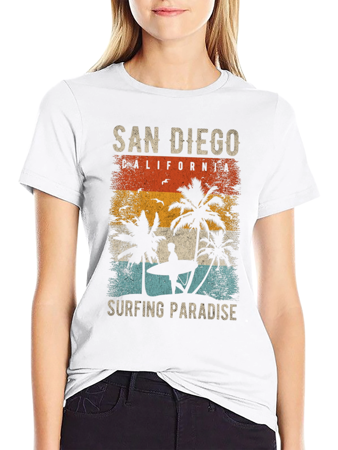 San Diego Surfing Paradise Graphic Tee