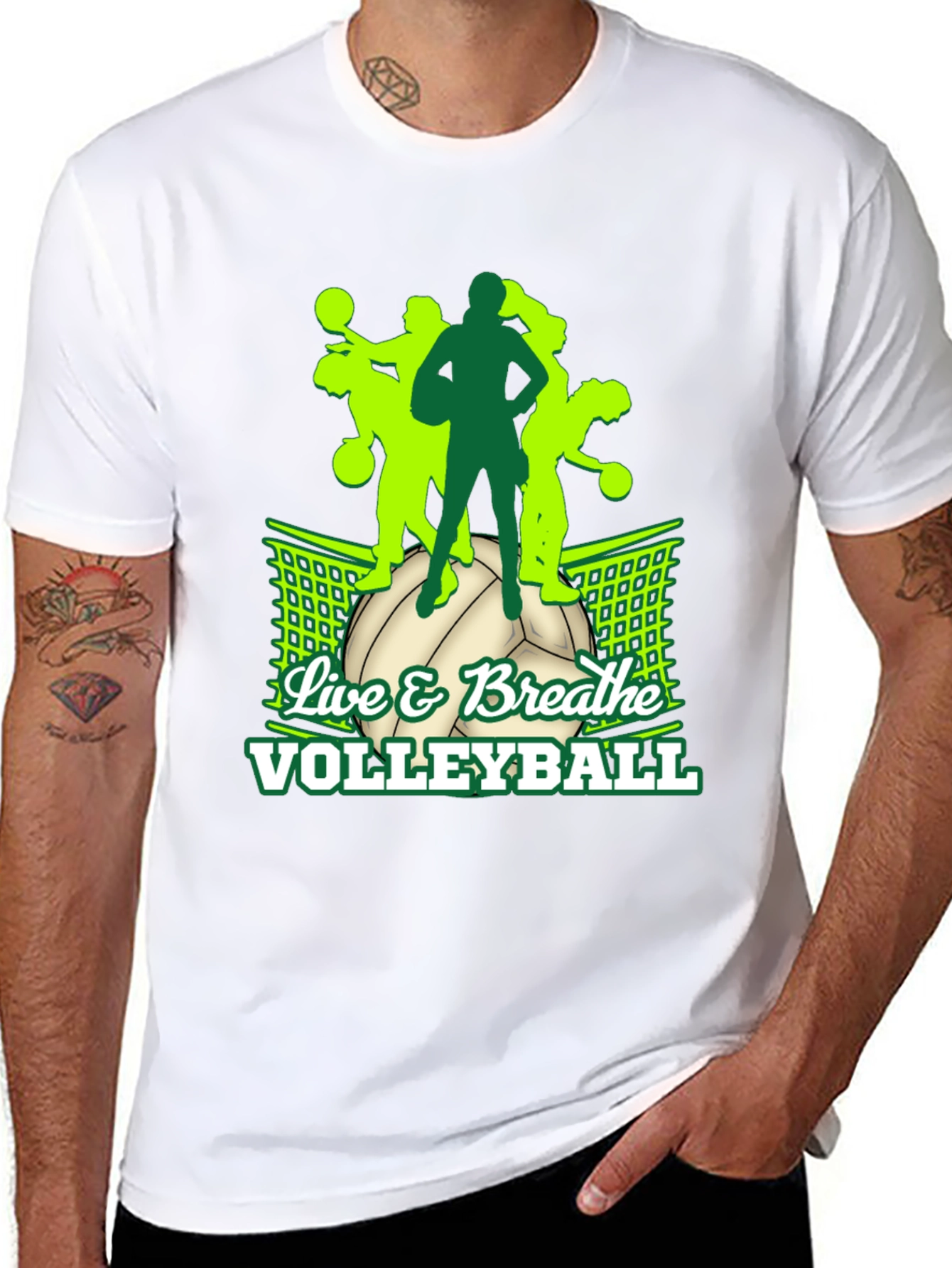 Volleyball Graphic Tee - Live & Breathe Volleyball