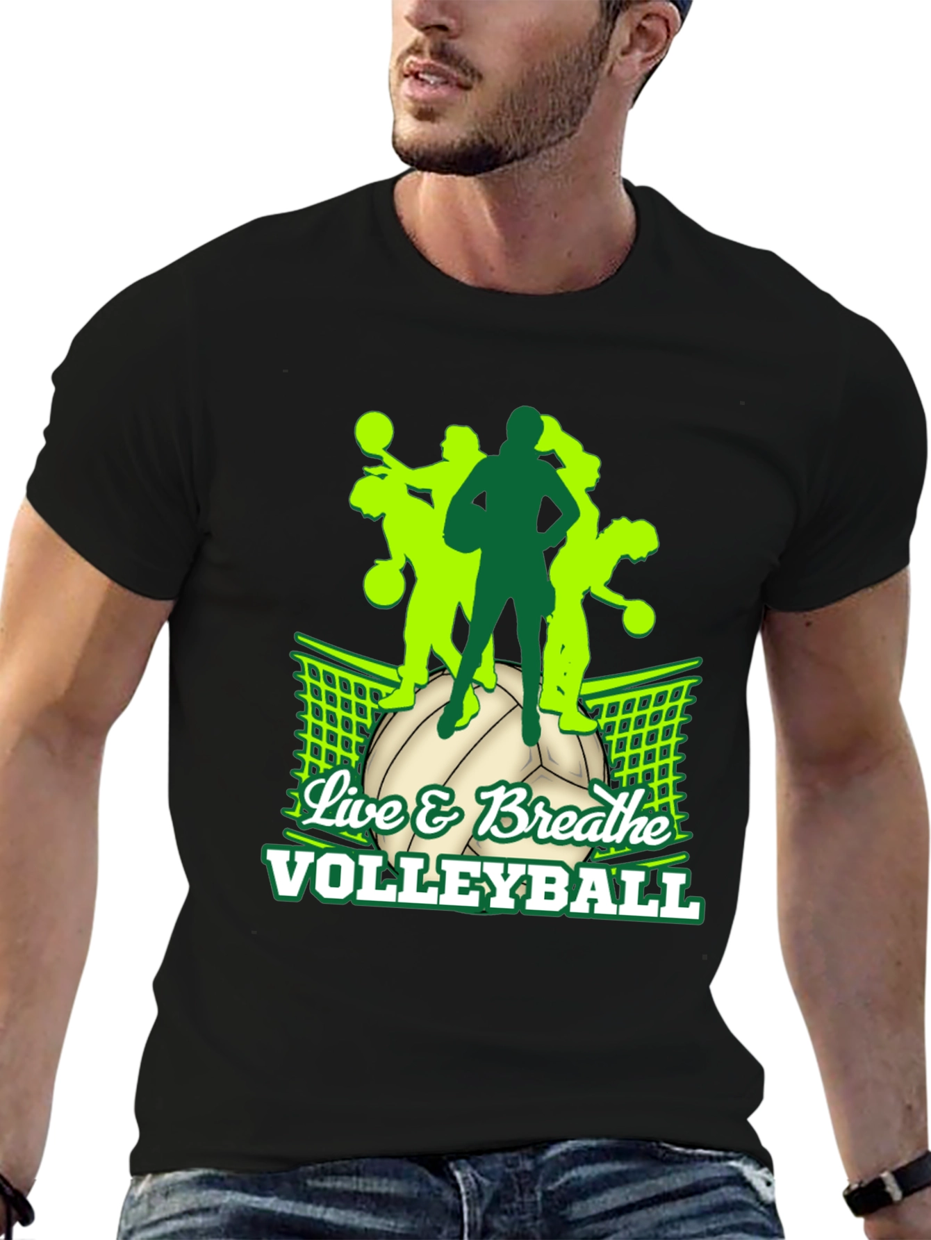 Volleyball Graphic Tee - Live & Breathe Volleyball