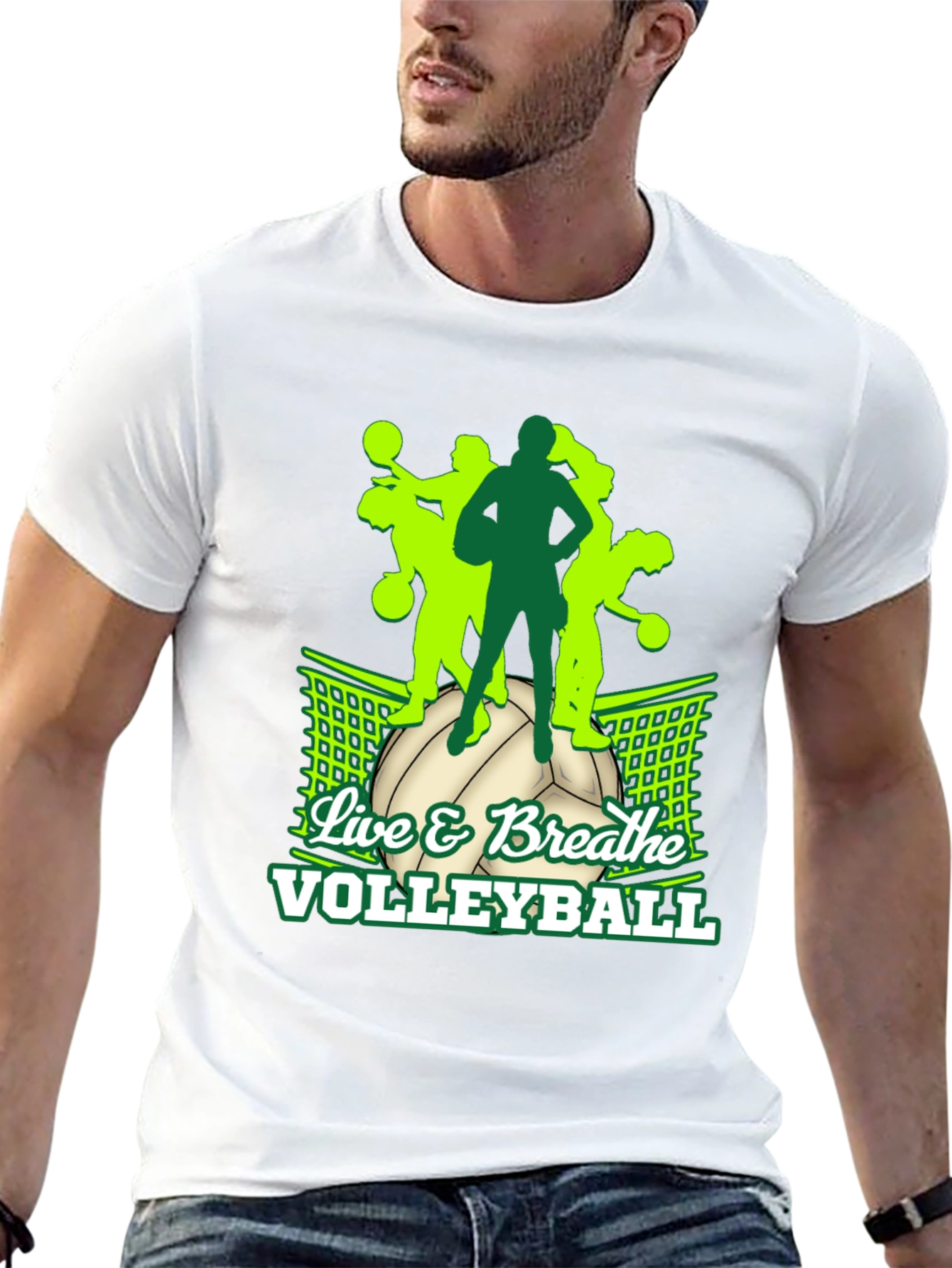 Volleyball Graphic Tee - Live & Breathe Volleyball