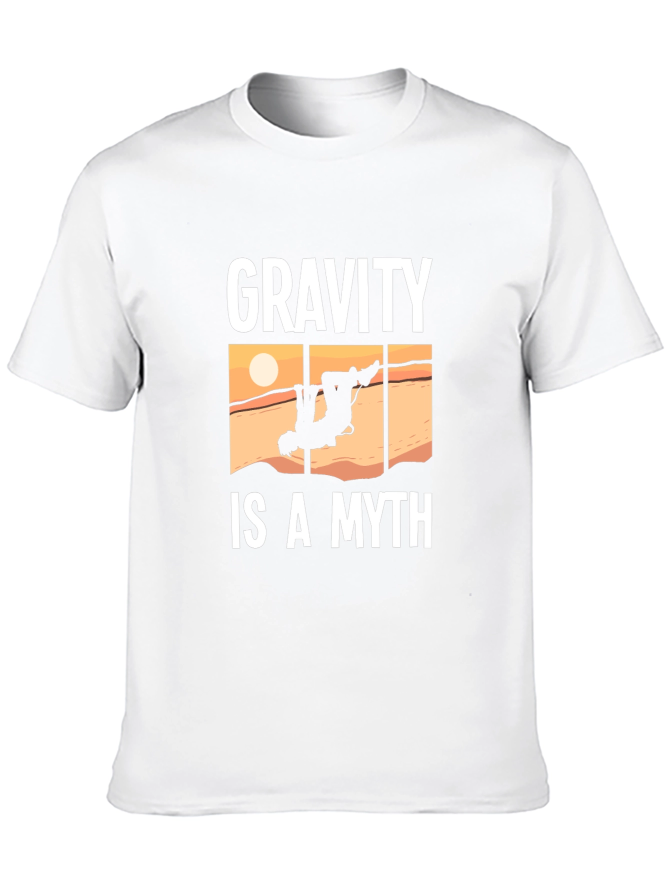 Gravity Is A Myth Funny Climbing T-Shirt