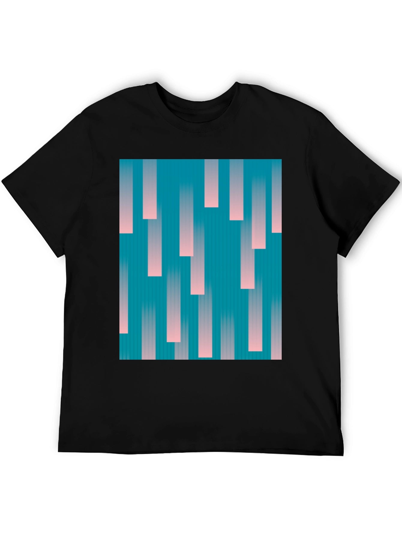 Retro Vertical Stripe Graphic Tee