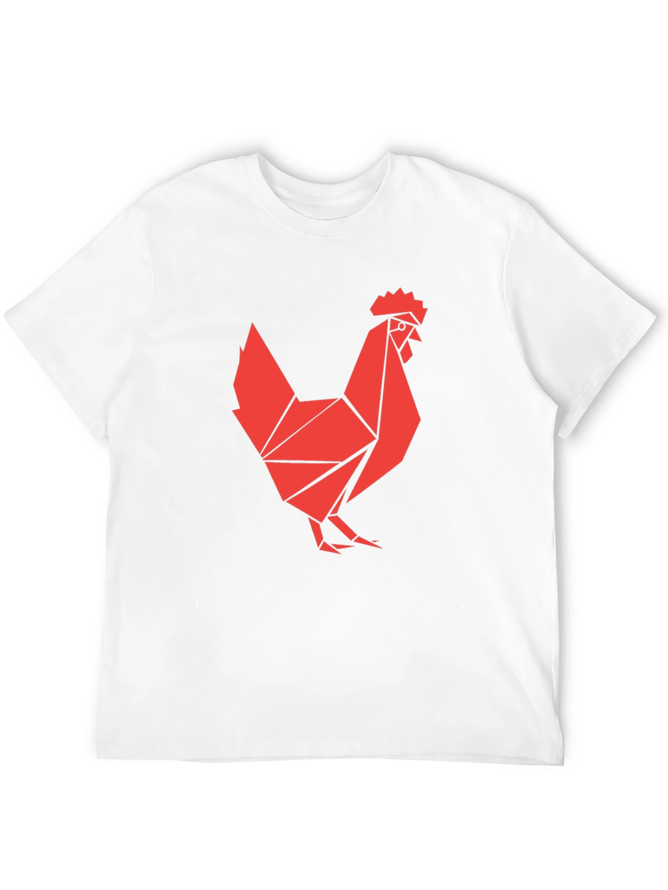 Origami Rooster Graphic Tee - Black