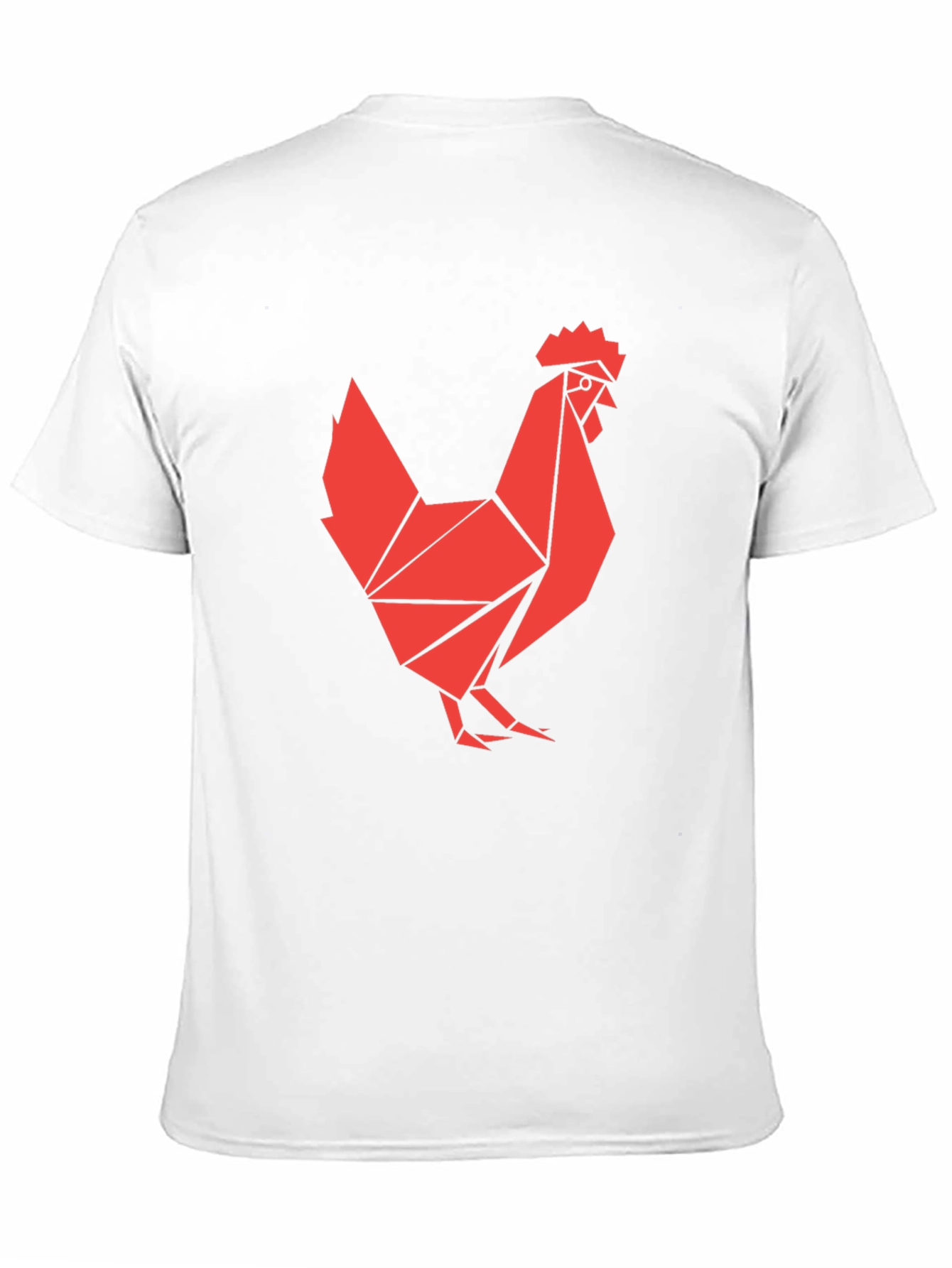 Origami Rooster Graphic Tee - Black