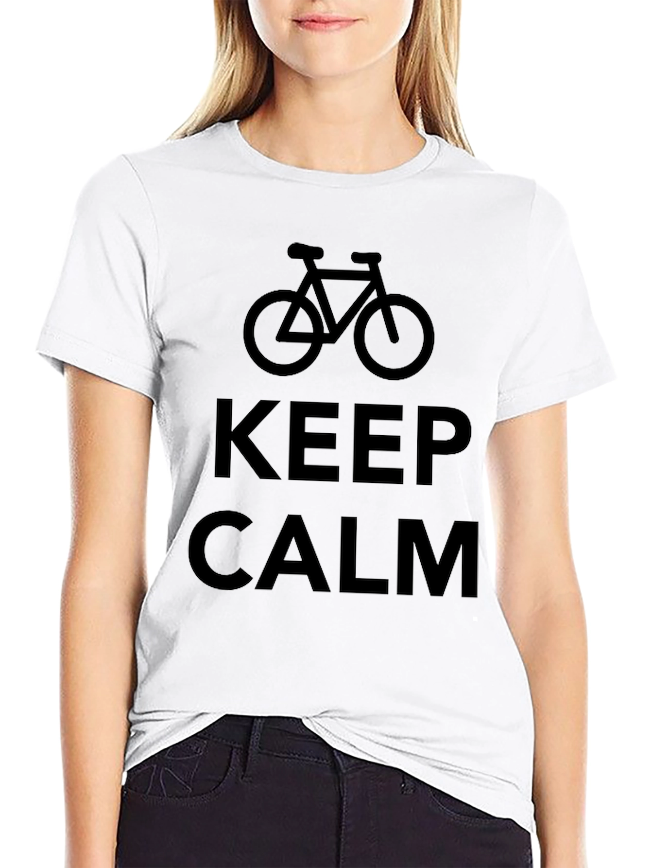 Keep Calm Bike Black Graphic Tee