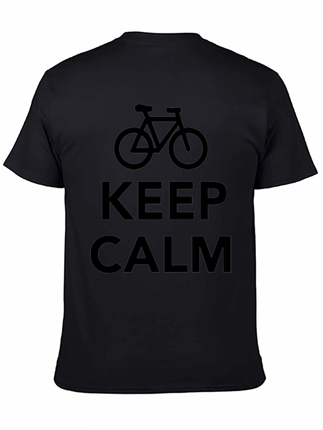 Keep Calm Bike Black Graphic Tee