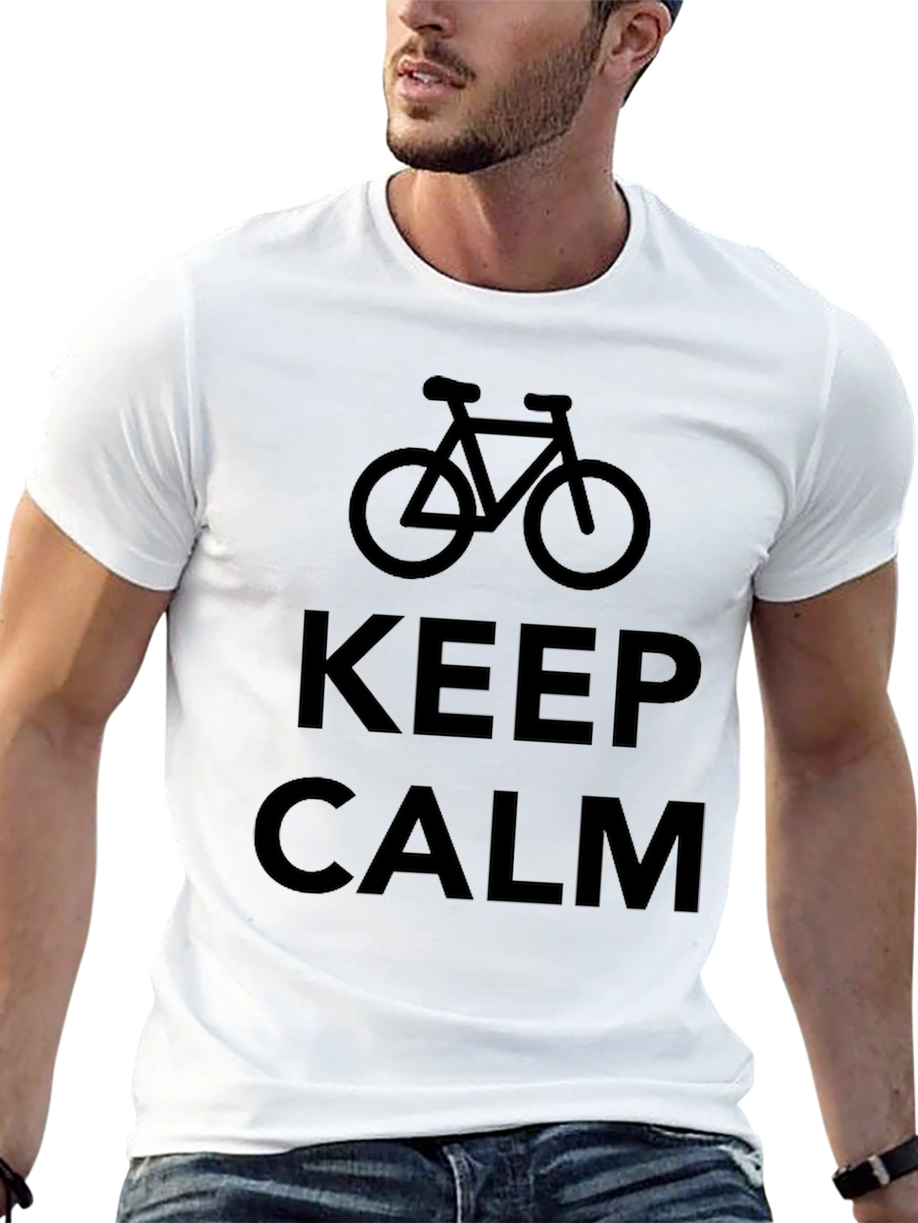 Keep Calm Bike Black Graphic Tee