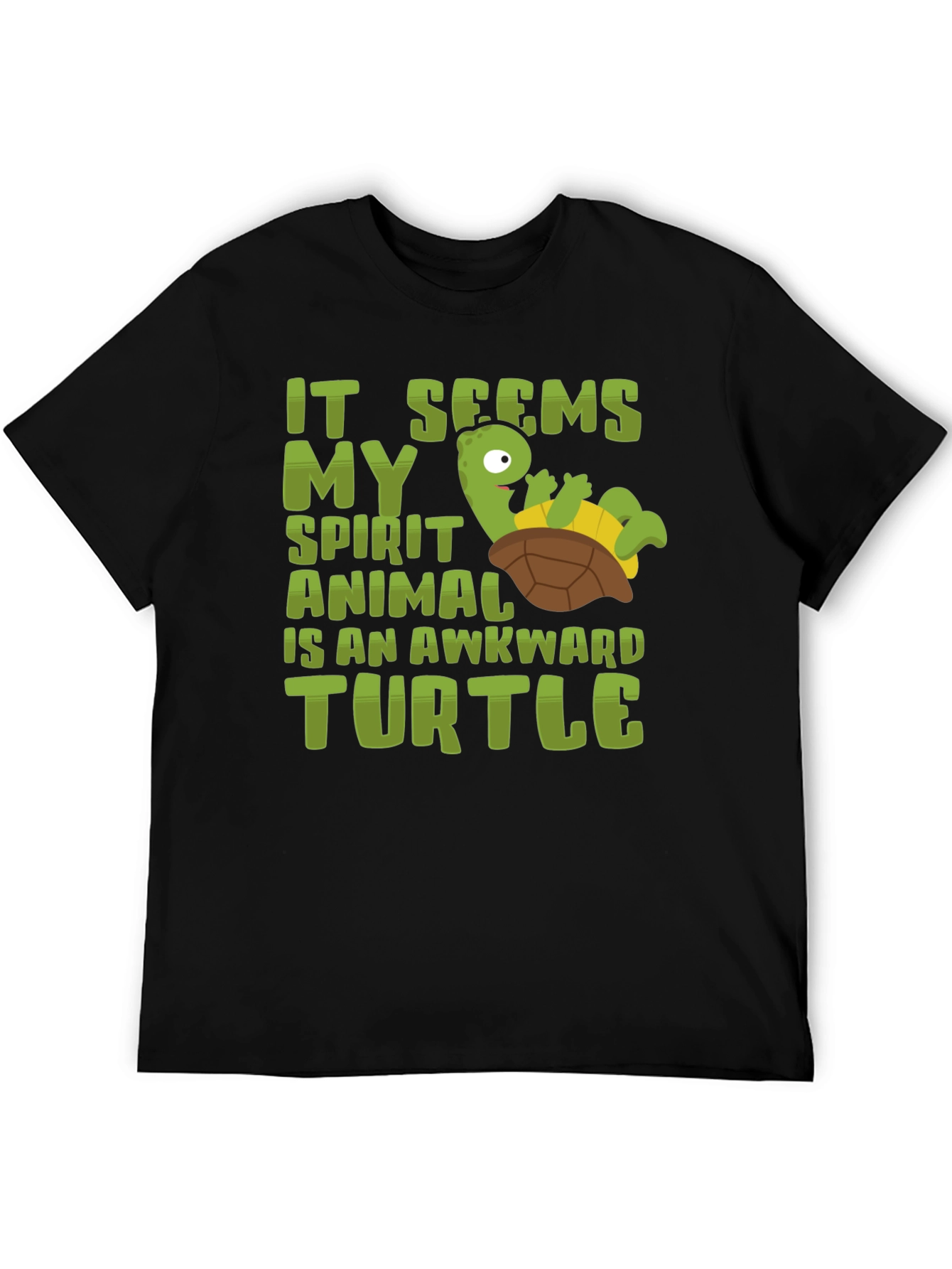Awkward Turtle Spirit Animal Graphic T-Shirt