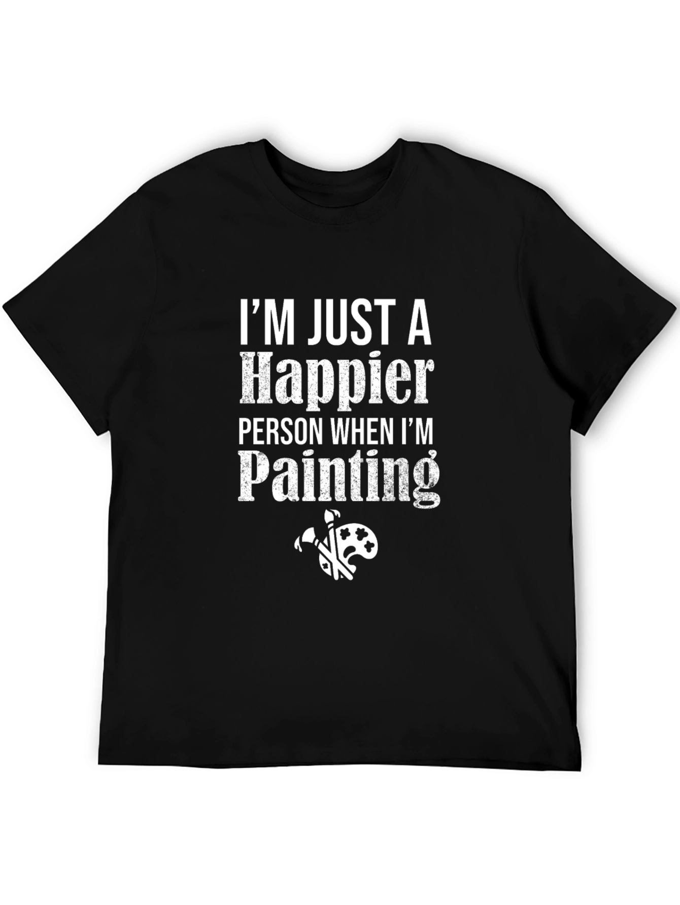Happier Painting T-Shirt Artistic Tee