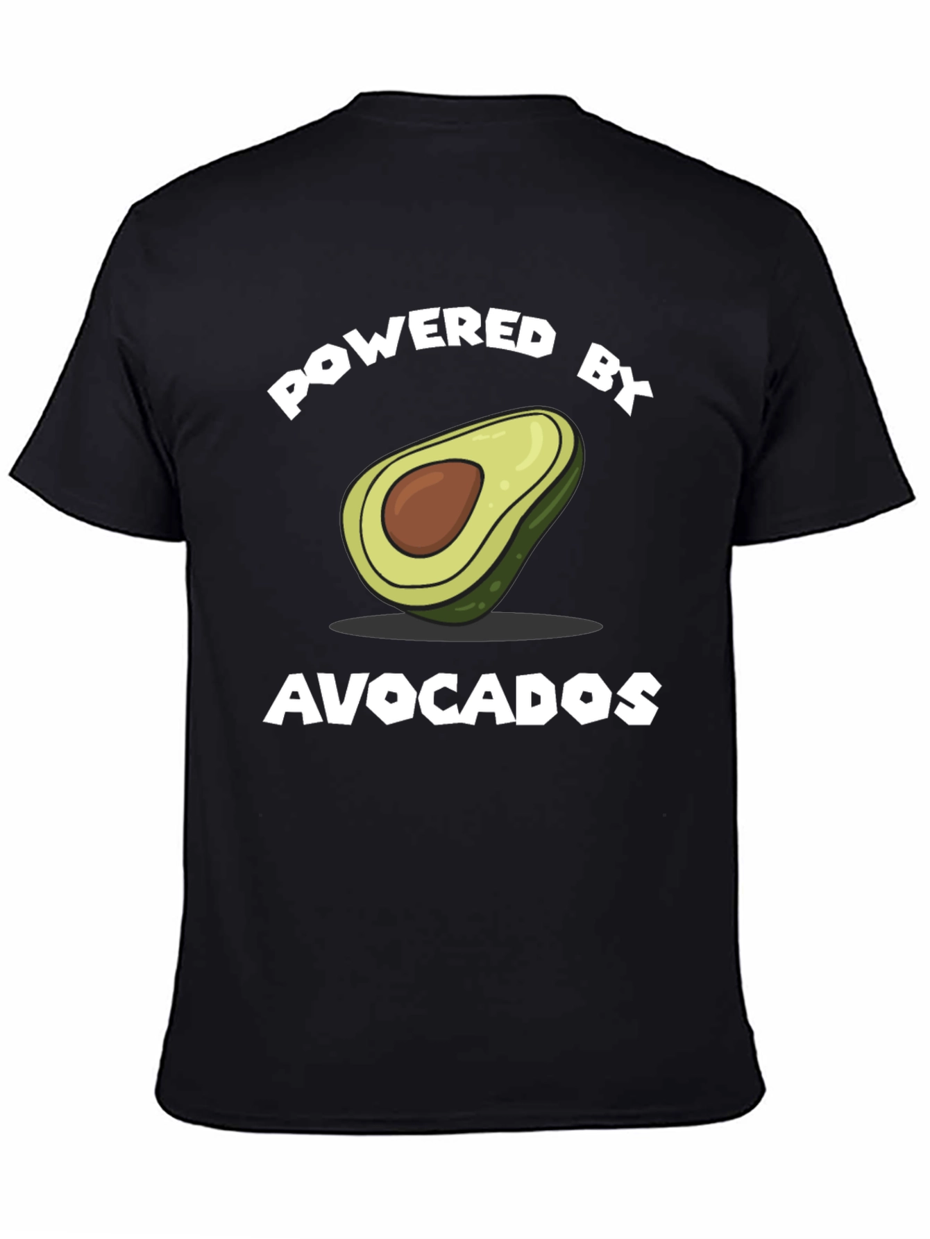 Powered by Avocados T-Shirt - Funny Graphic Tee