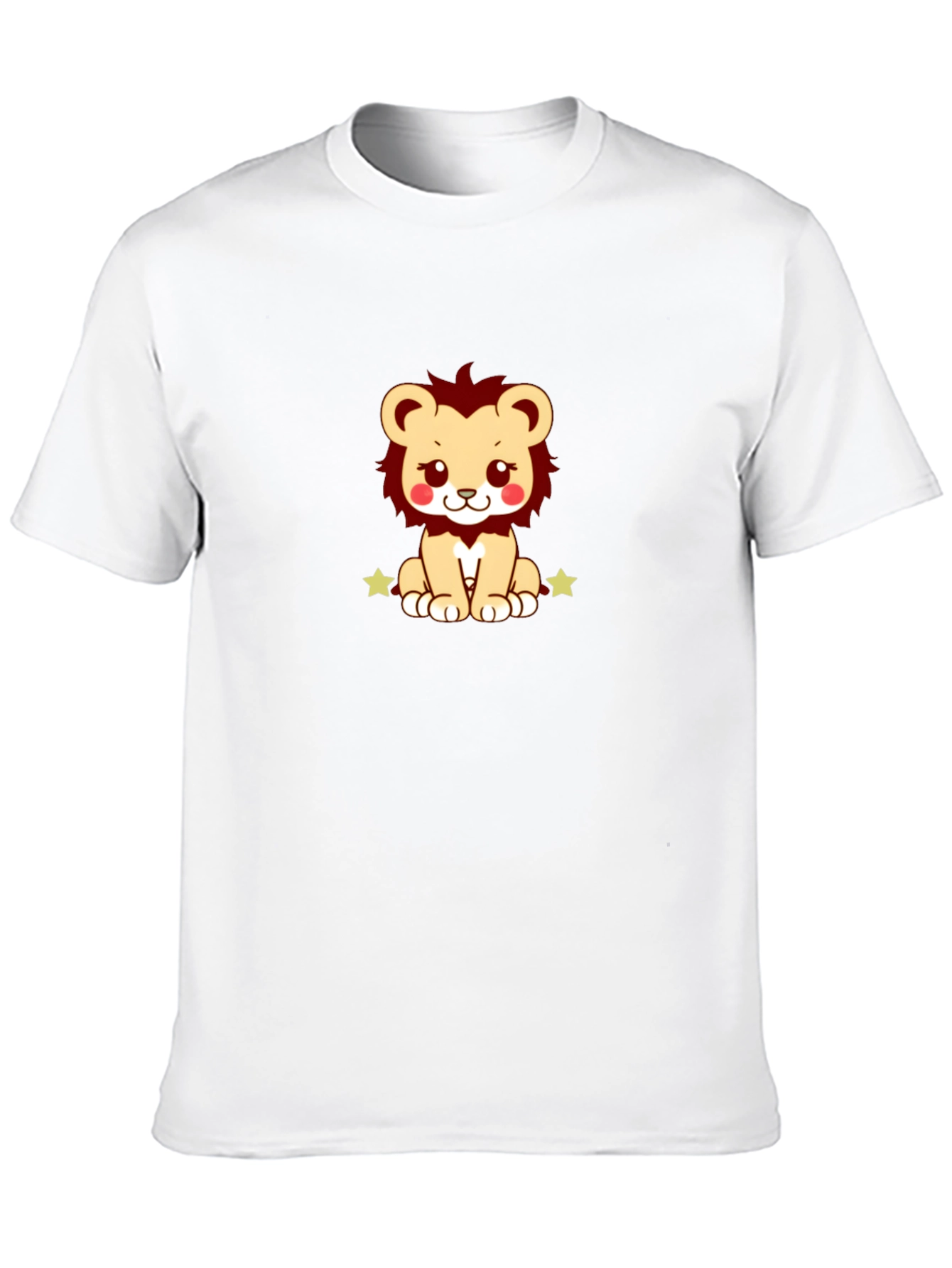 Cute Lion Graphic Tee - Soft Cotton Blend
