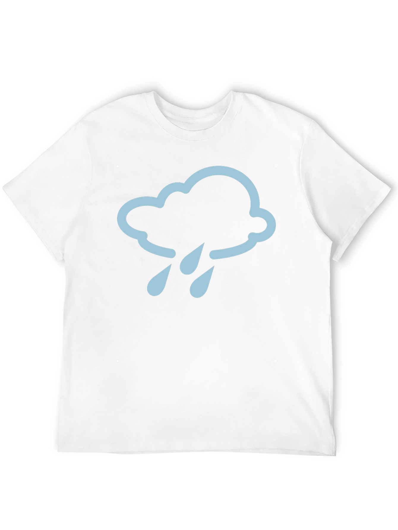 Rain Cloud Graphic Tee - Black Cotton T-Shirt