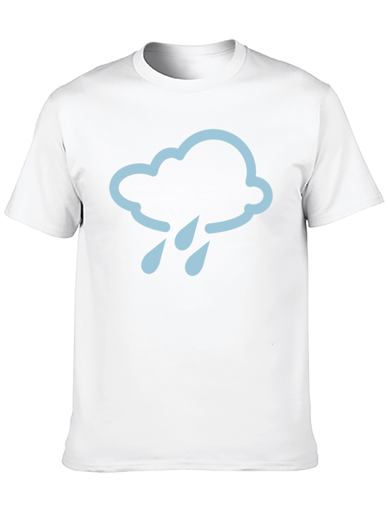 Rain Cloud Graphic Tee - Black Cotton T-Shirt