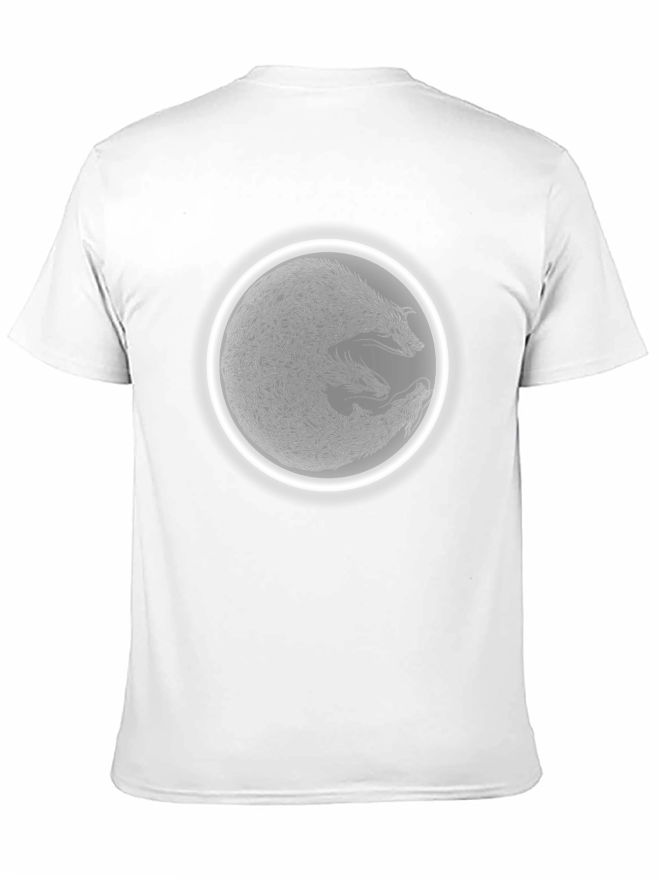 Wolf Pack Circle Graphic Tee - Black Cotton Blend