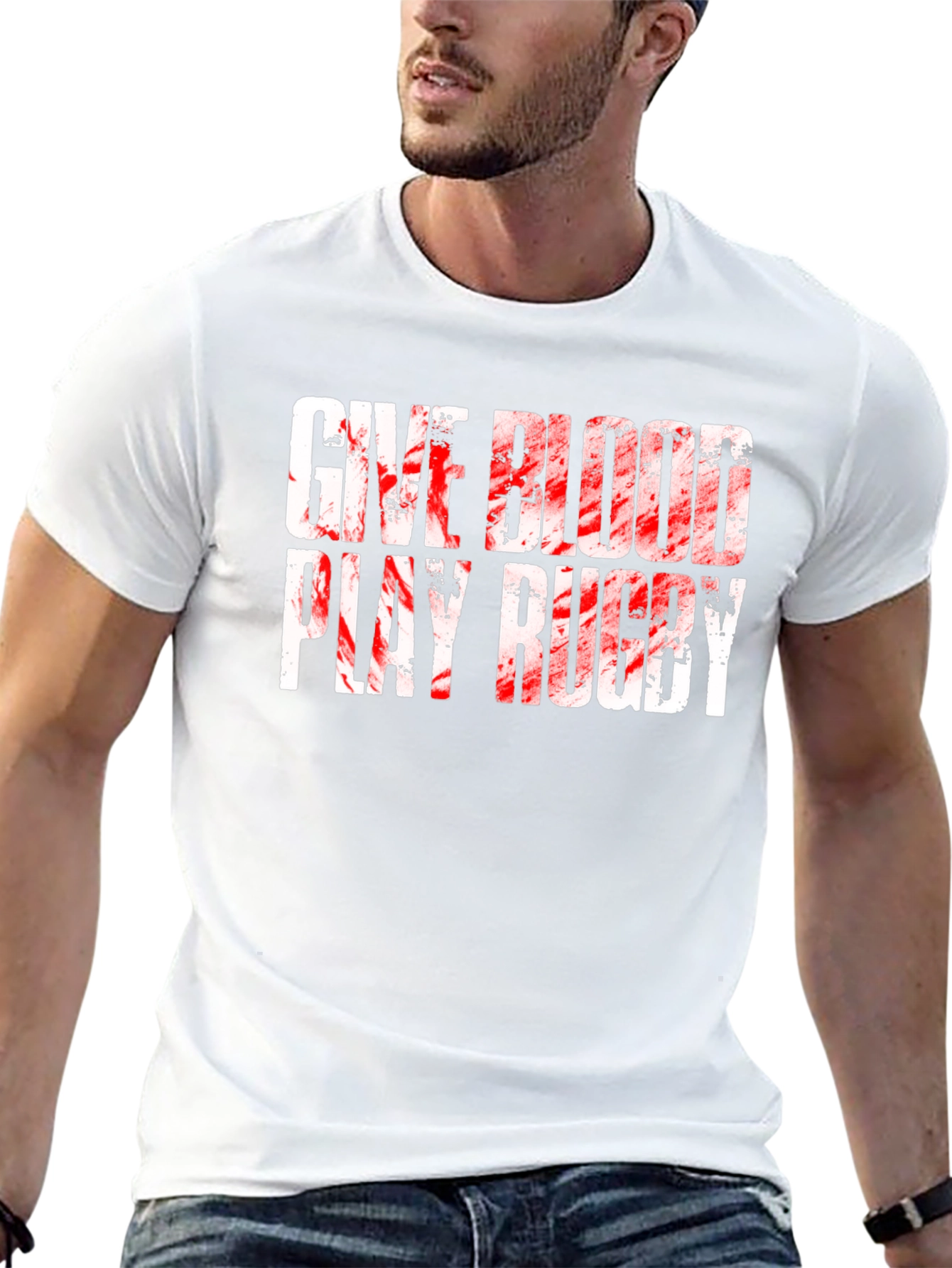Give Blood Play Rugby Graphic T-Shirt
