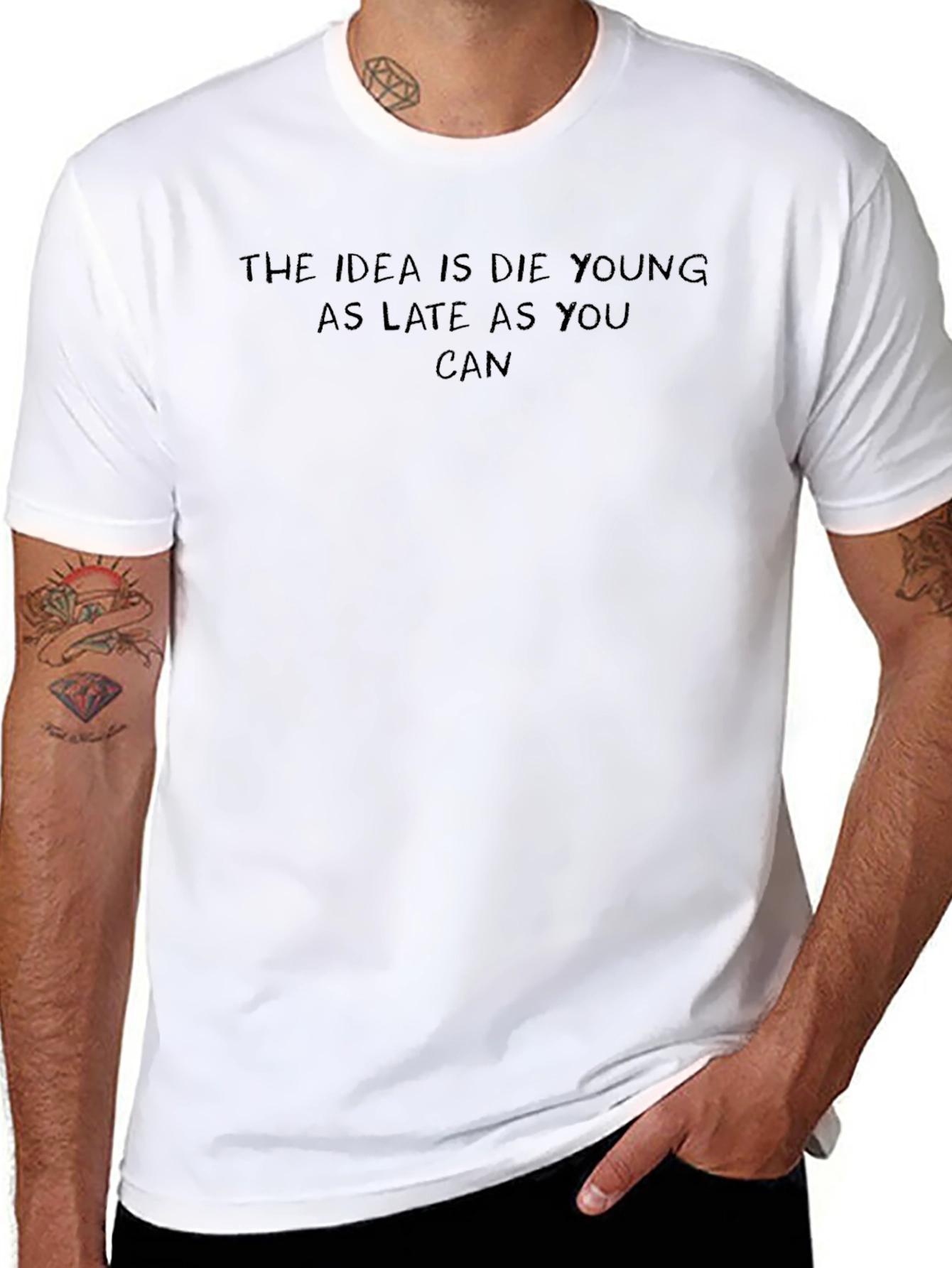 Die Young As Late As You Can Graphic Tee
