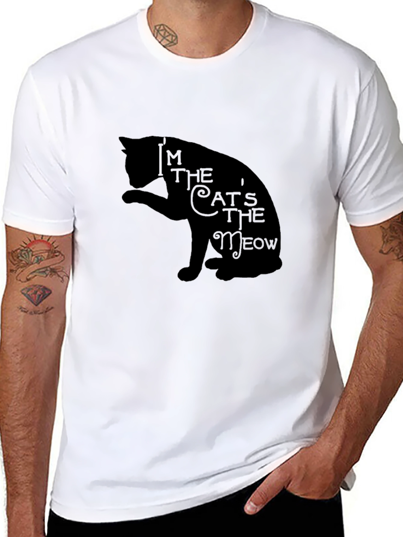 Im The Cats Meow Black Graphic T-Shirt