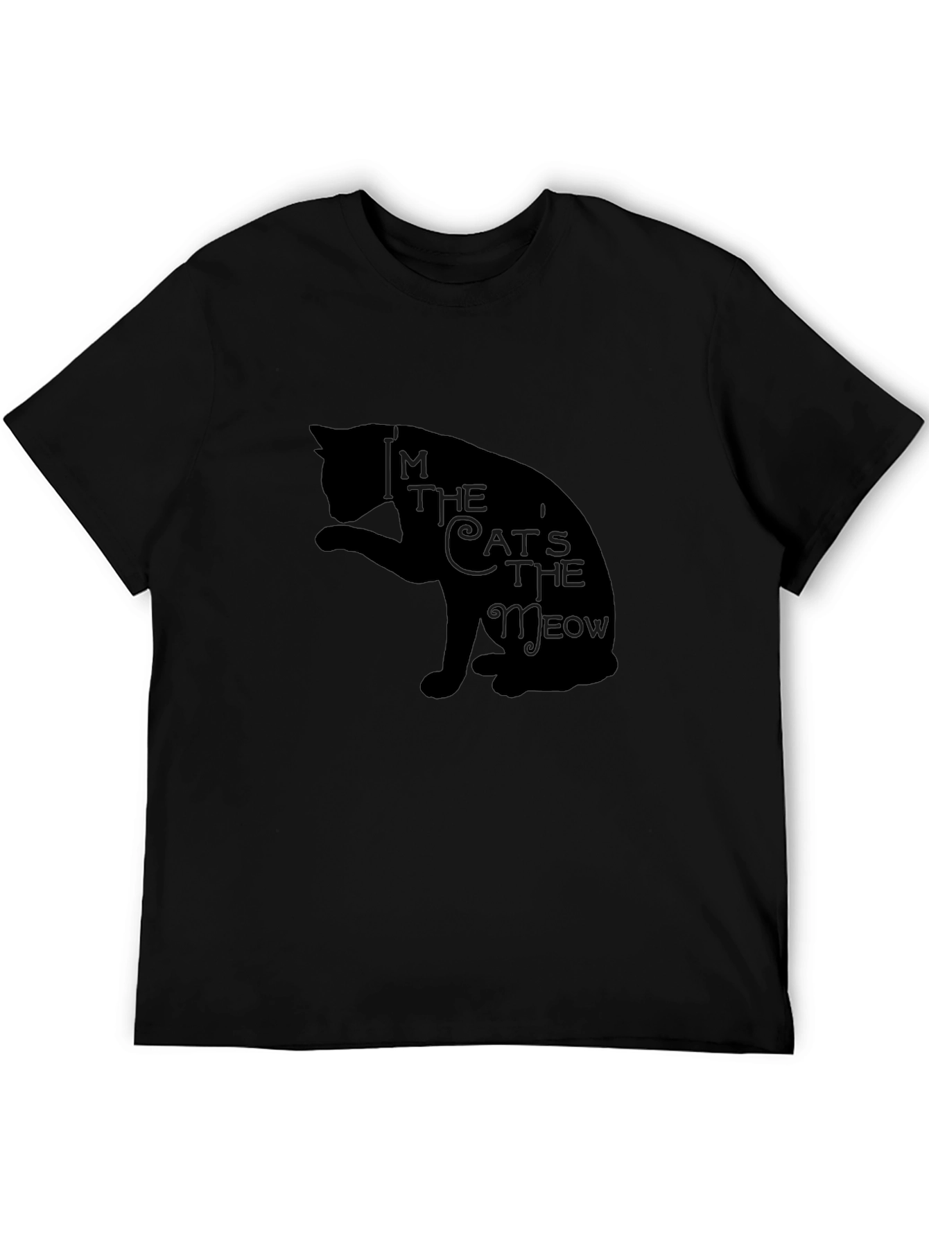 Im The Cats Meow Black Graphic T-Shirt