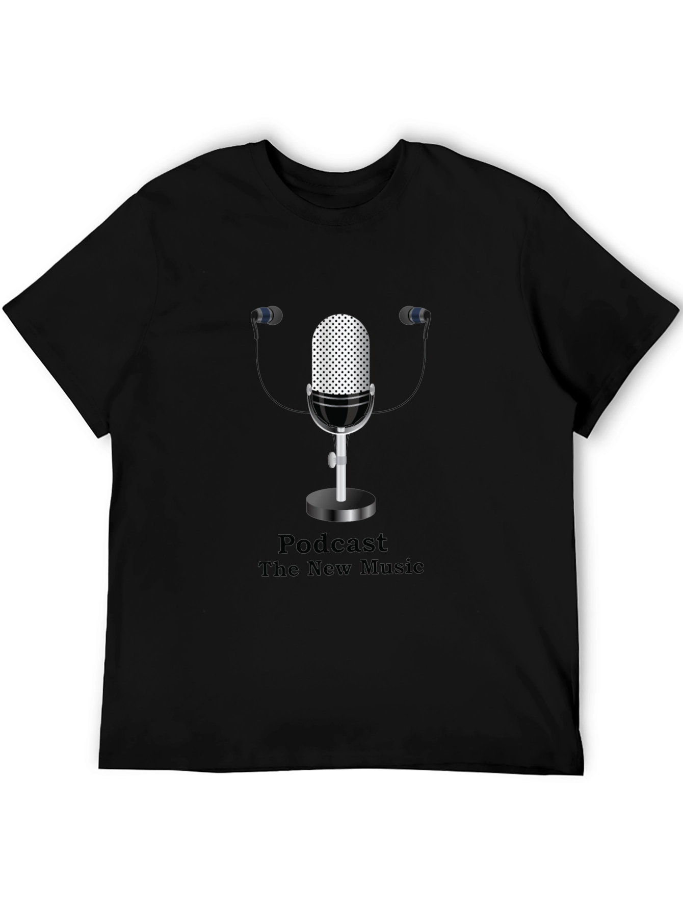 Podcast New Music Graphic Black T-Shirt
