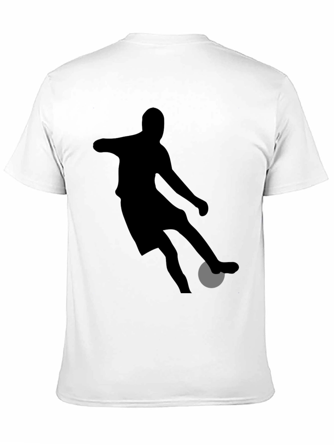 Soccer Player Graphic Tee - Black Cotton Shirt