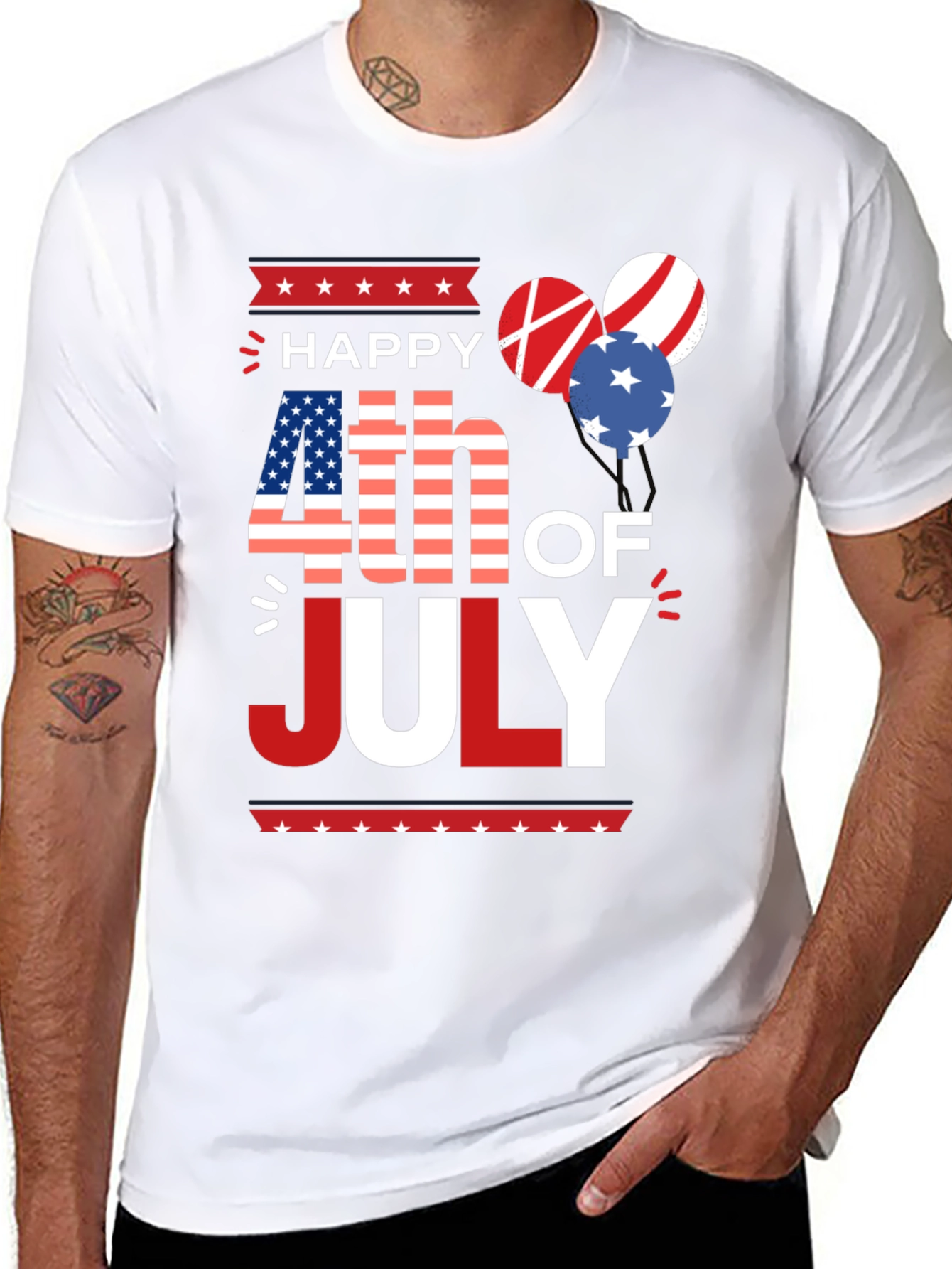 Patriotic Happy 4th of July T-Shirt