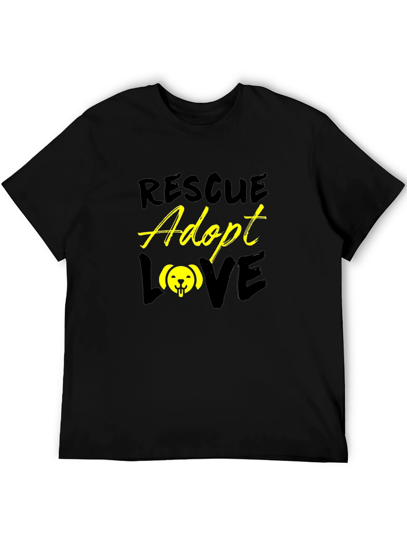 Rescue Adopt Love Graphic T-Shirt