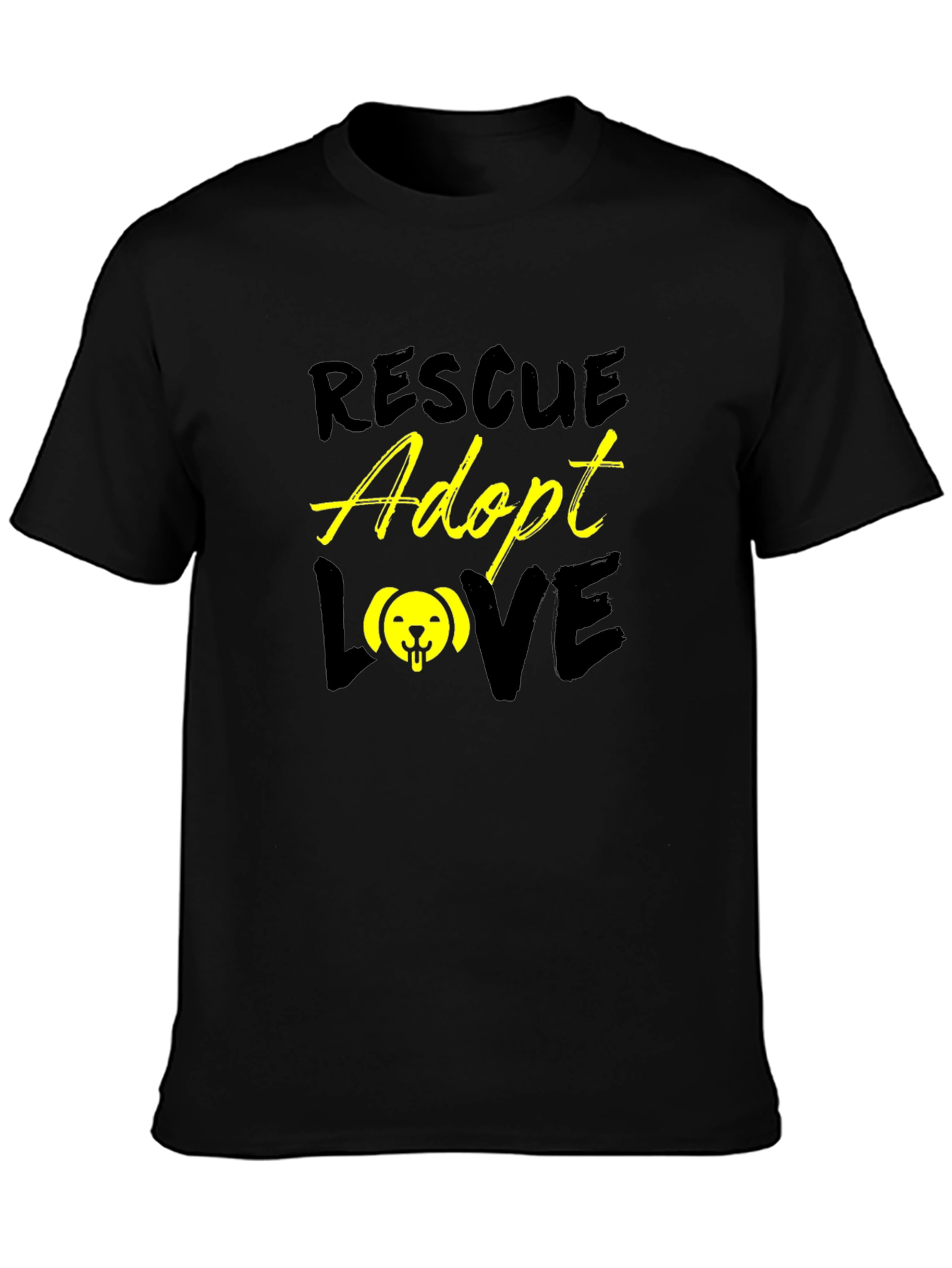 Rescue Adopt Love Graphic T-Shirt