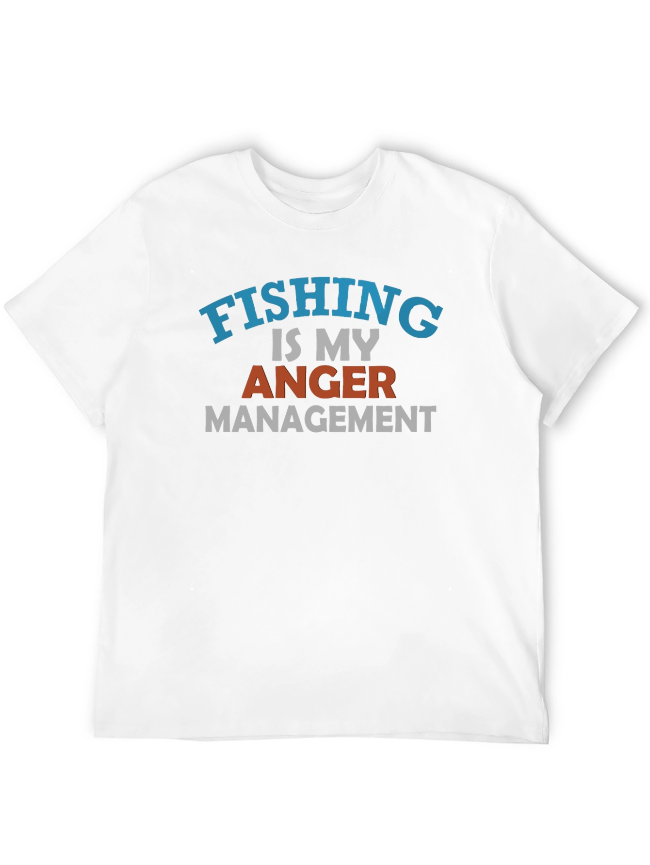 Fishing is My Anger Management Black T-Shirt