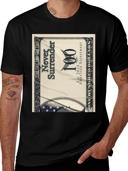 Never Surrender Black Graphic Tee