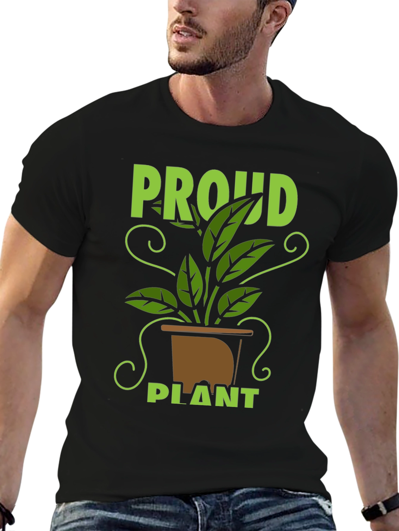 Proud Plant T-Shirt - Black Cotton Tee