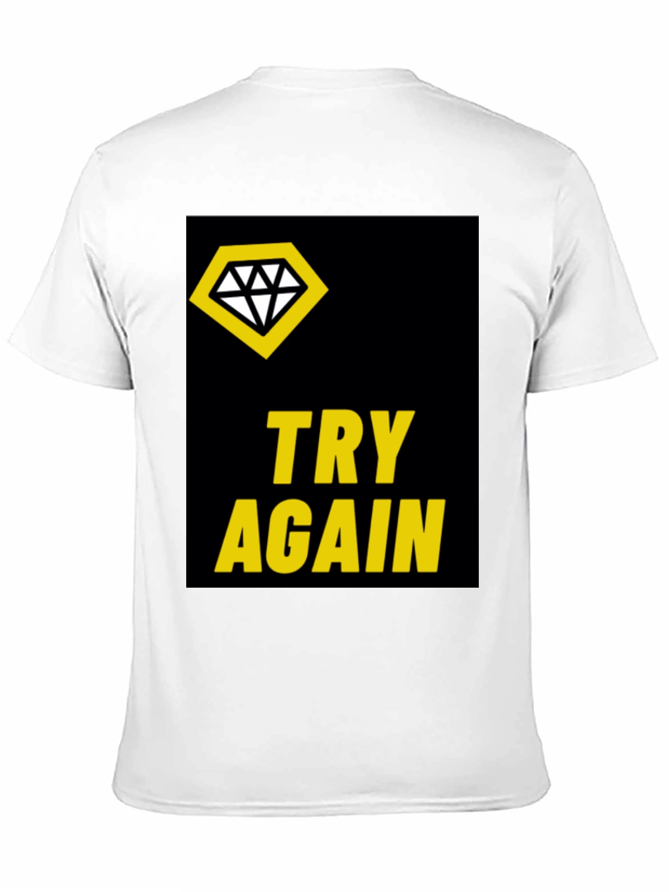 Try Again Diamond Tee - Stylish Black T-Shirt