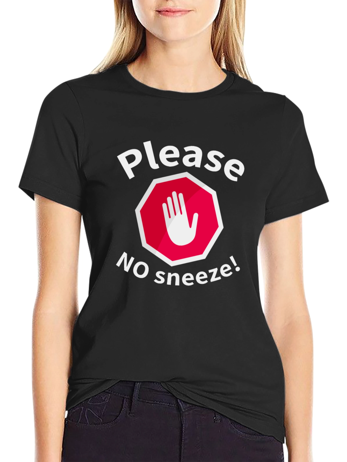 Please No Sneeze Funny Graphic Tee