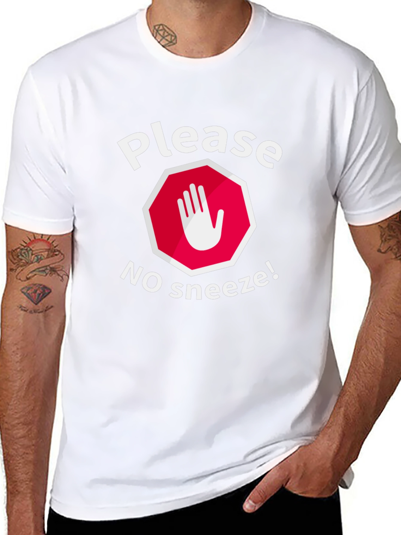 Please No Sneeze Funny Graphic Tee