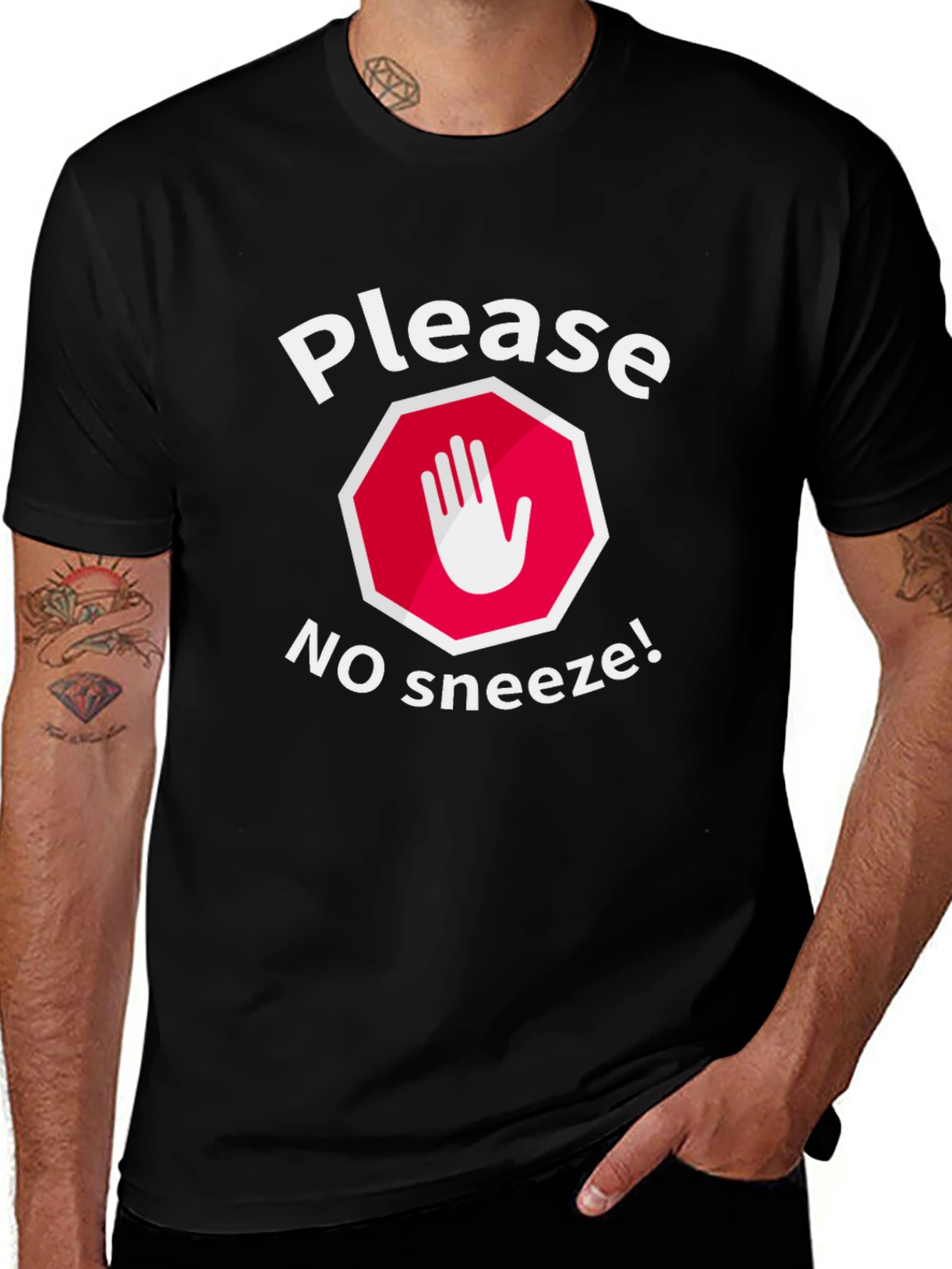 Please No Sneeze Funny Graphic Tee