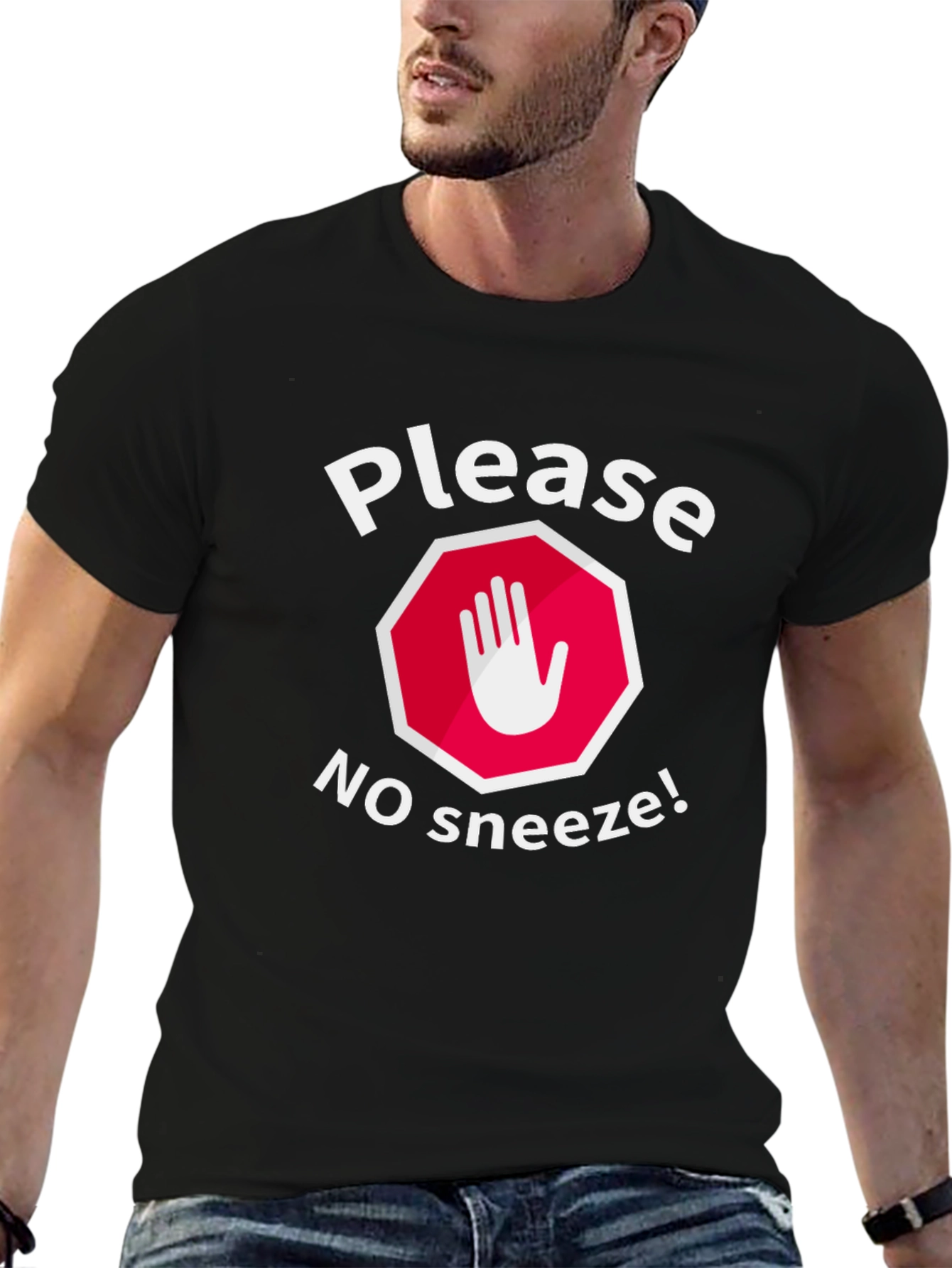 Please No Sneeze Funny Graphic Tee