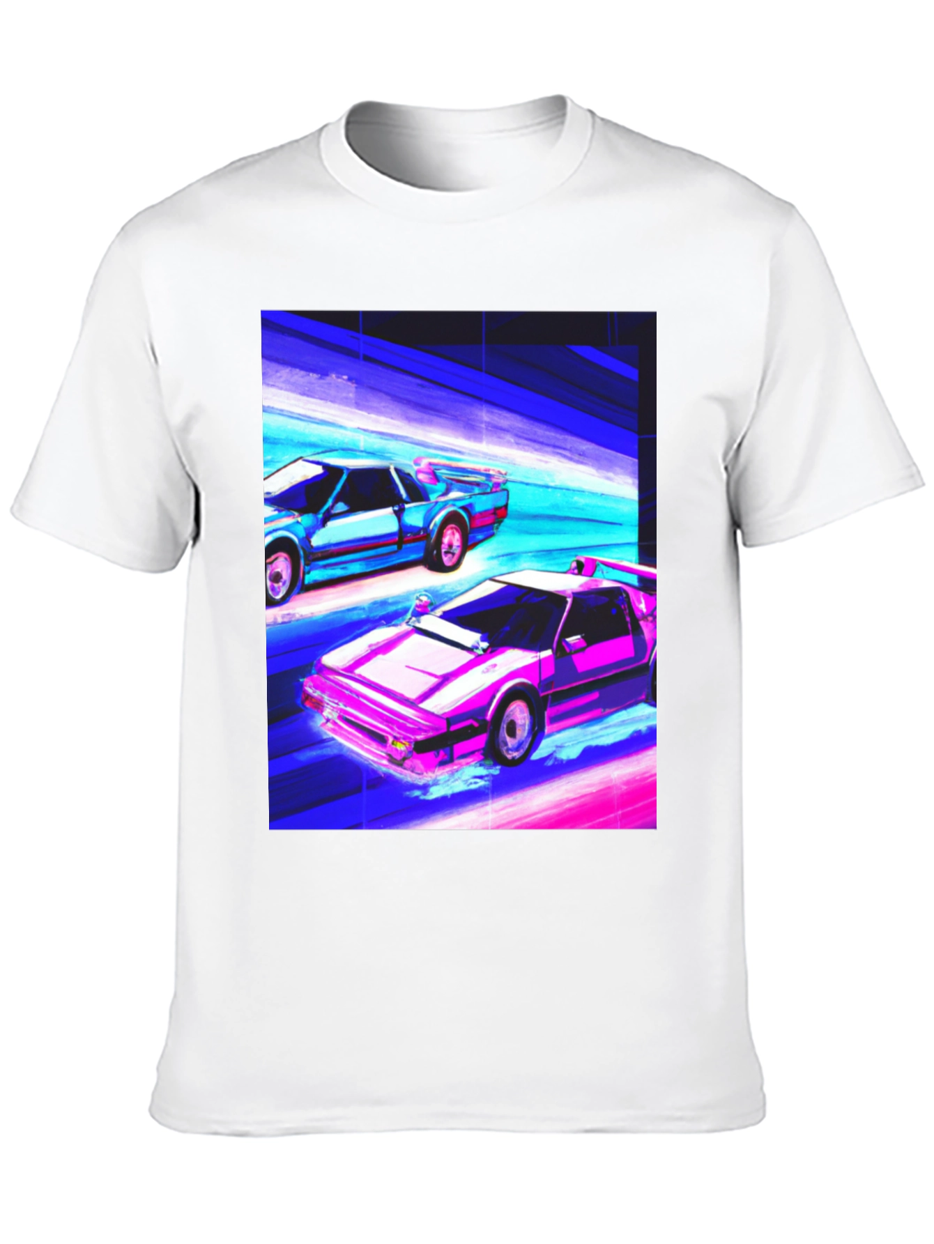 Retro Wave Car Graphic Tee - Black