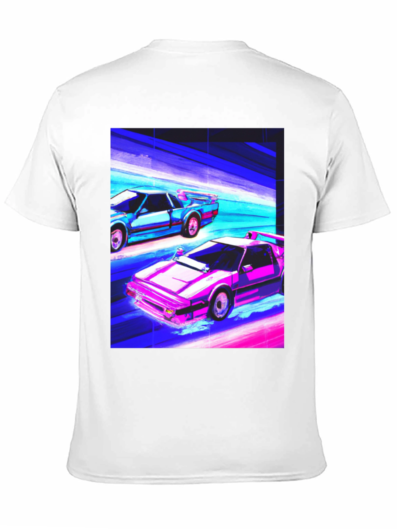 Retro Wave Car Graphic Tee - Black