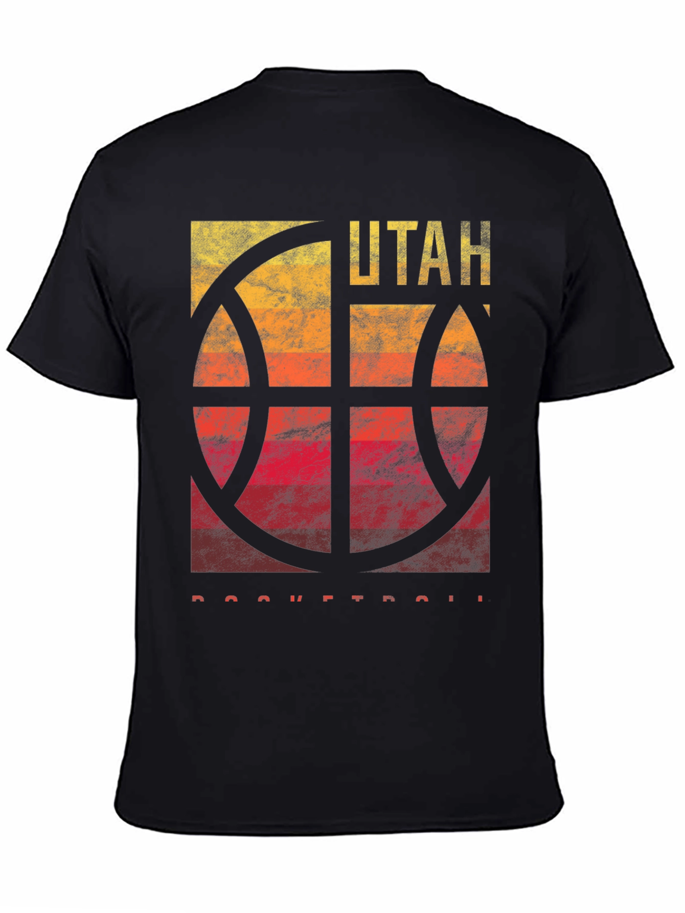 Utah Basketball Graphic Tee - Mens Black T-Shirt