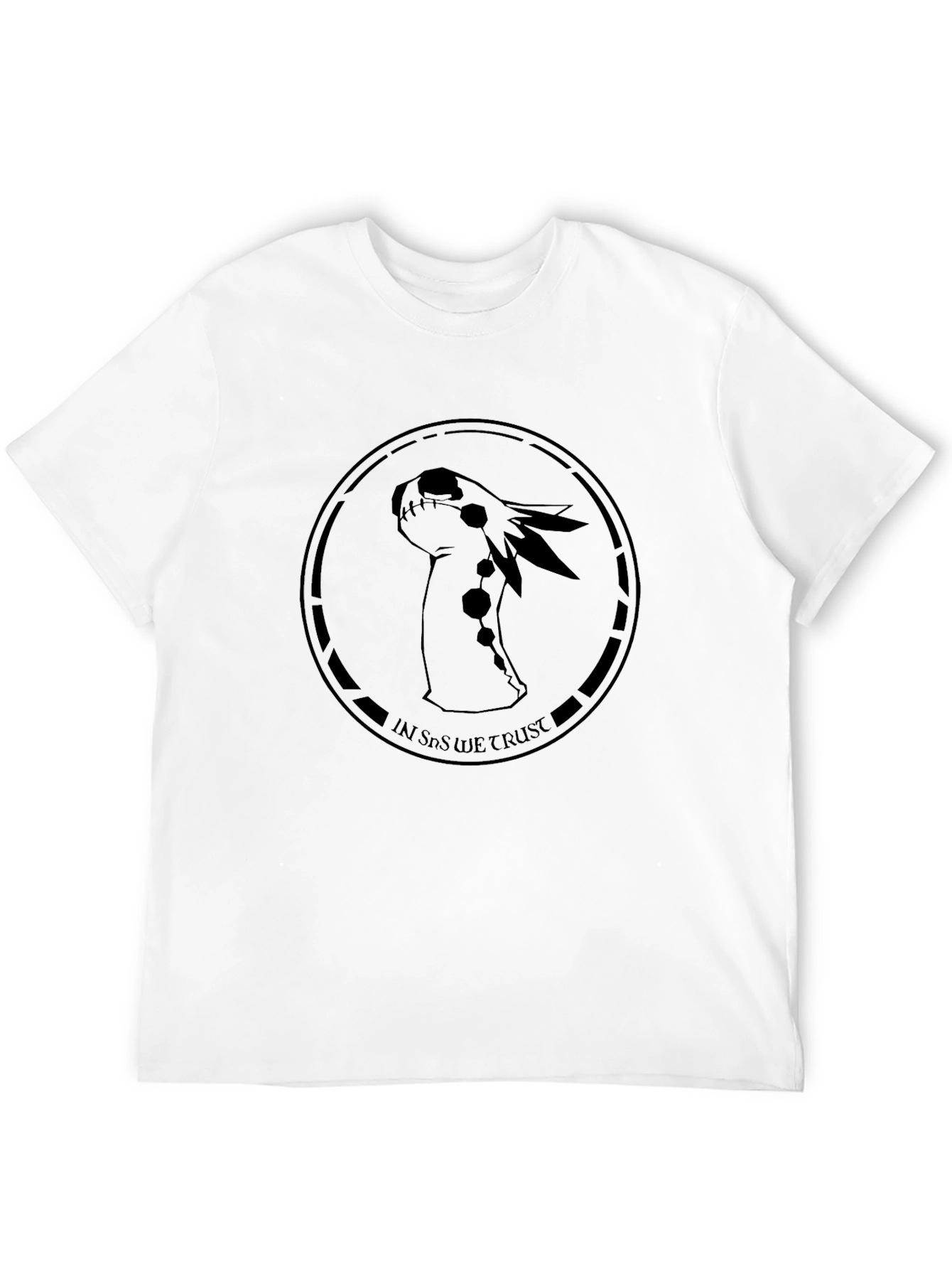 Unique Black T-Shirt with Illustrated Creature Design