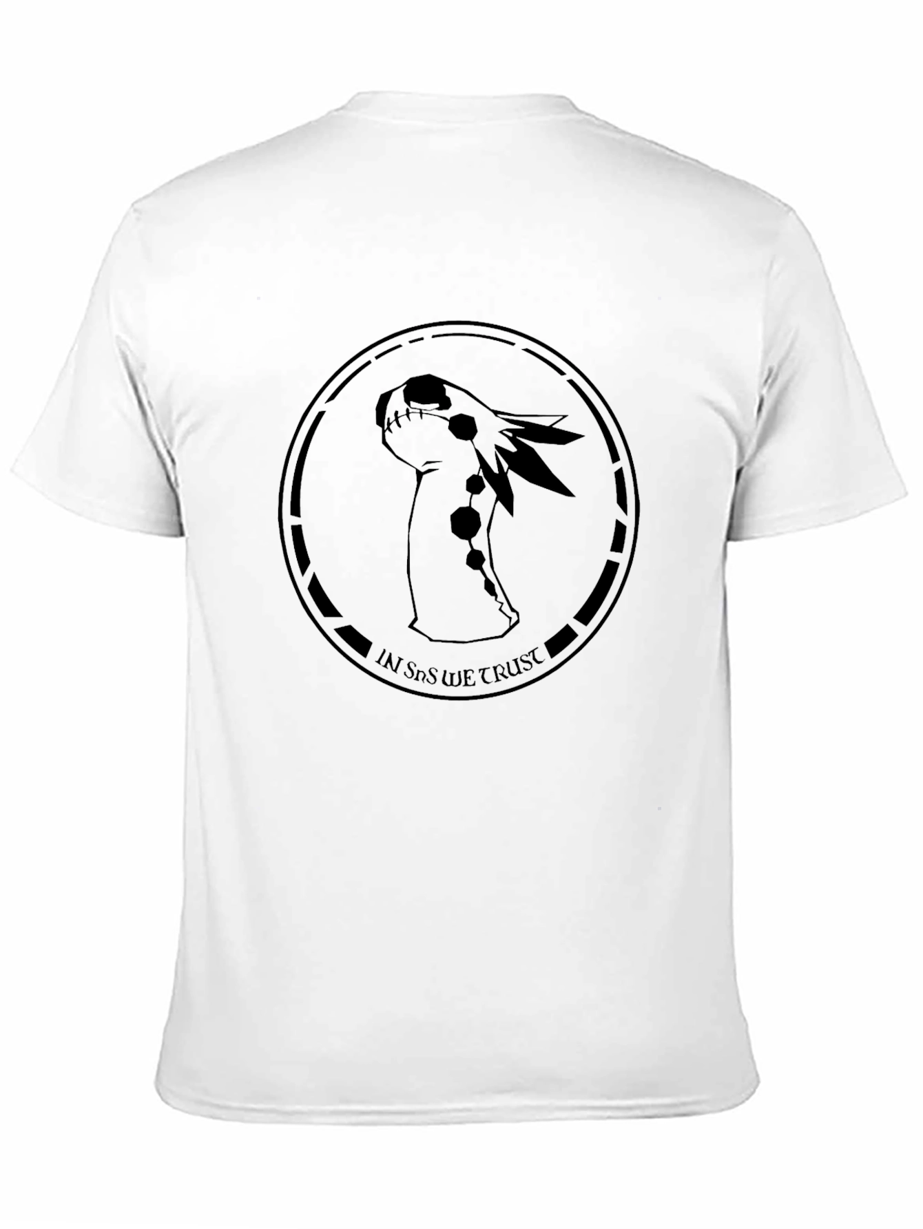 Unique Black T-Shirt with Illustrated Creature Design