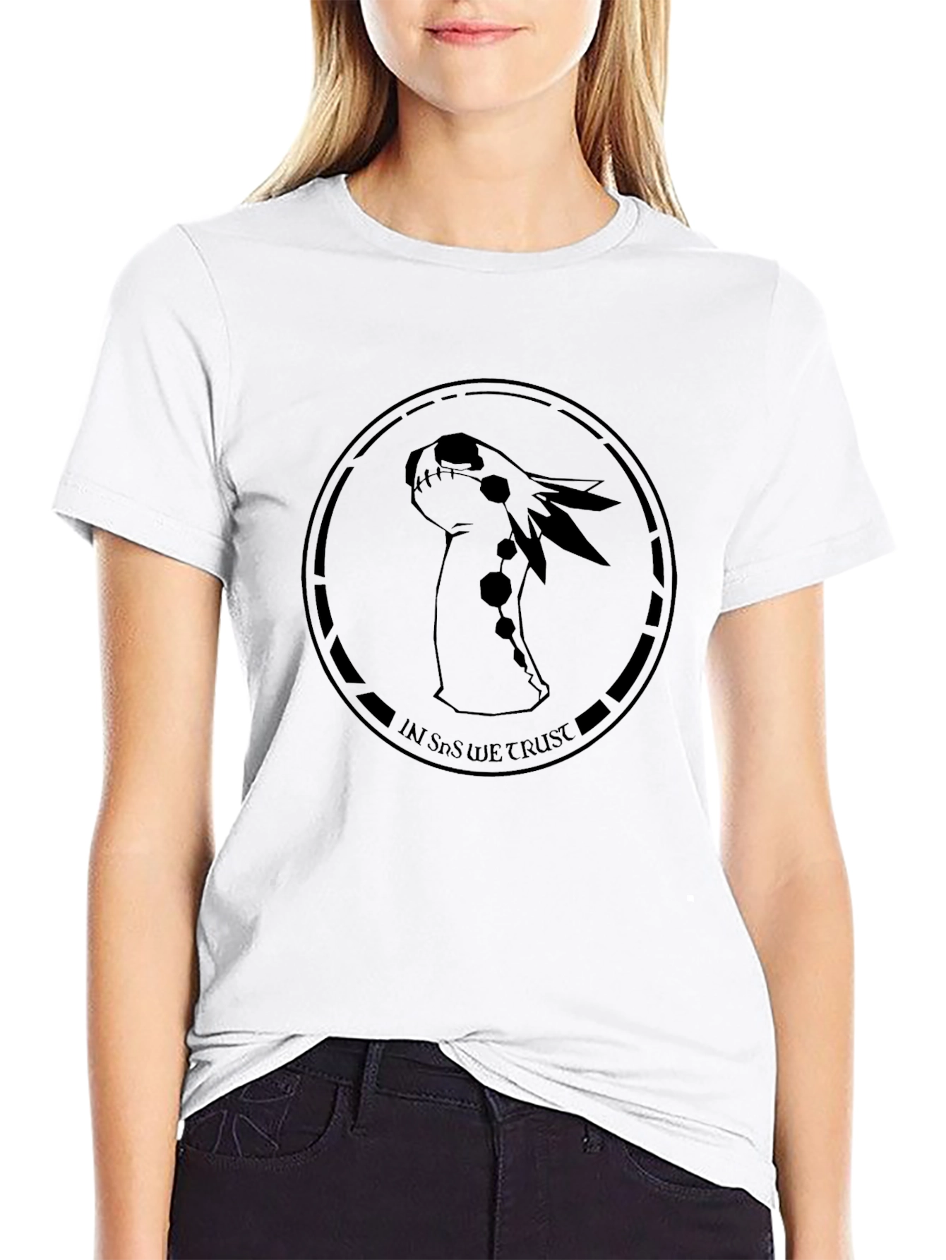 Unique Black T-Shirt with Illustrated Creature Design