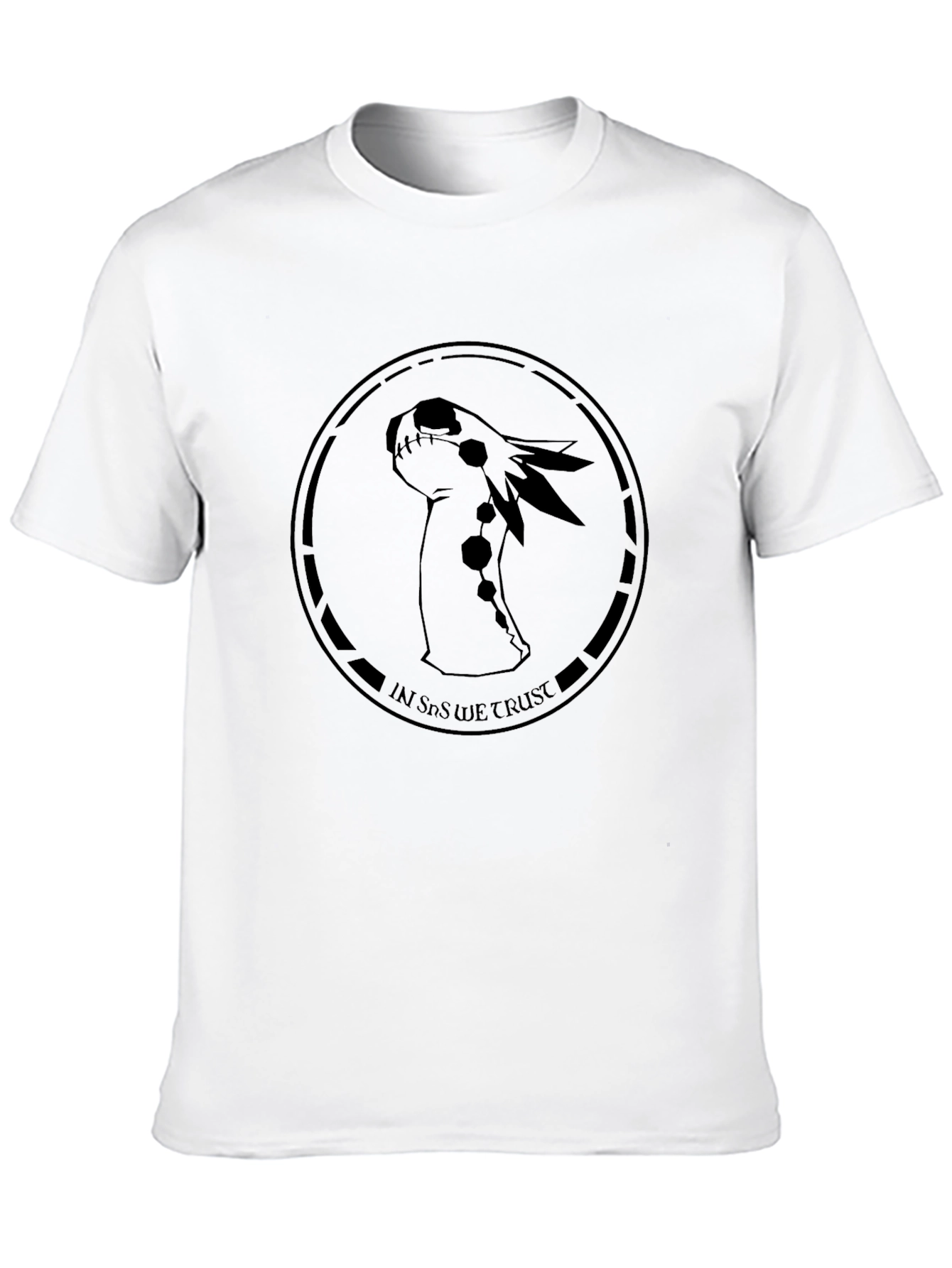 Unique Black T-Shirt with Illustrated Creature Design