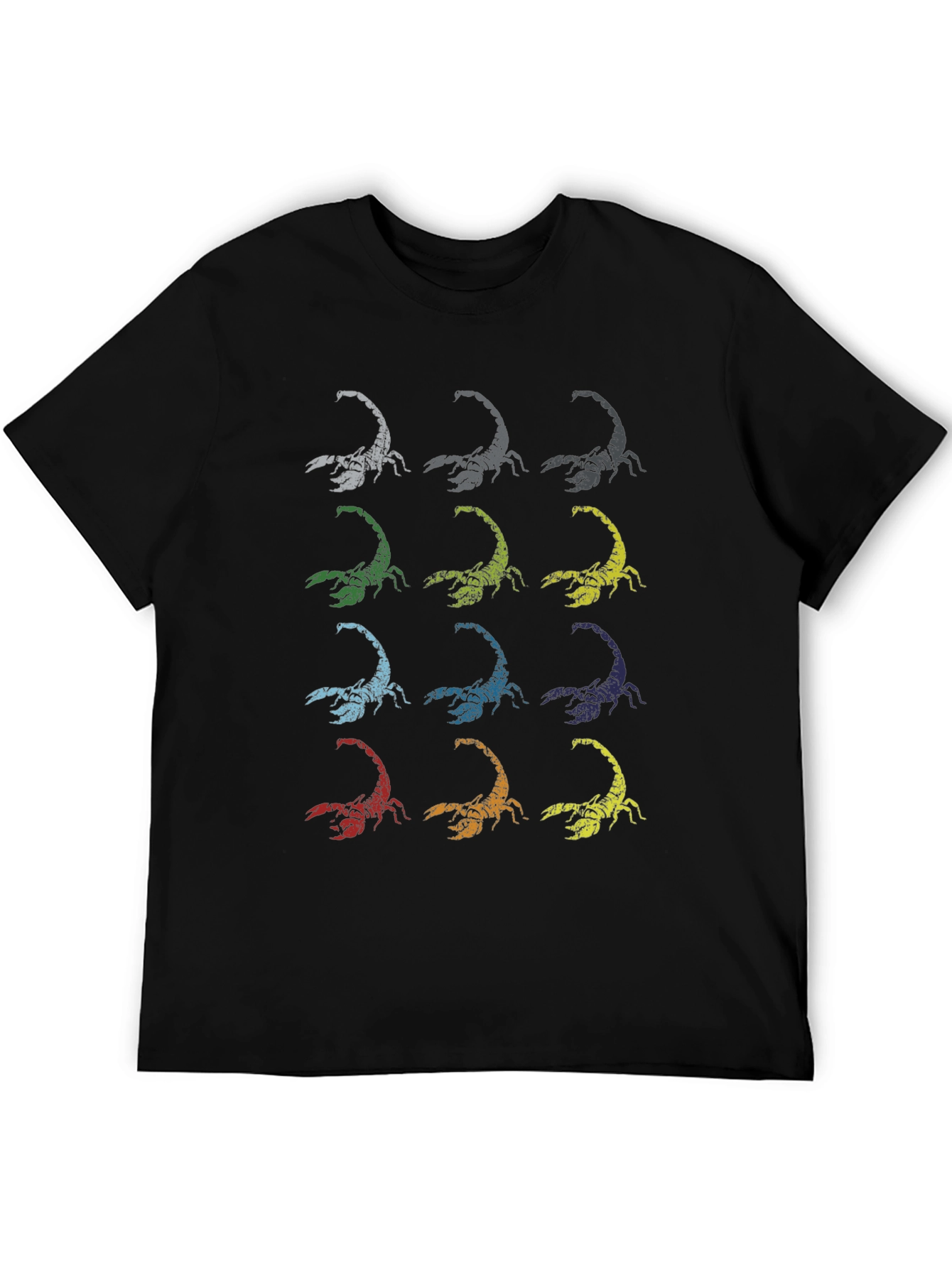 Retro Scorpion Print Black T-Shirt