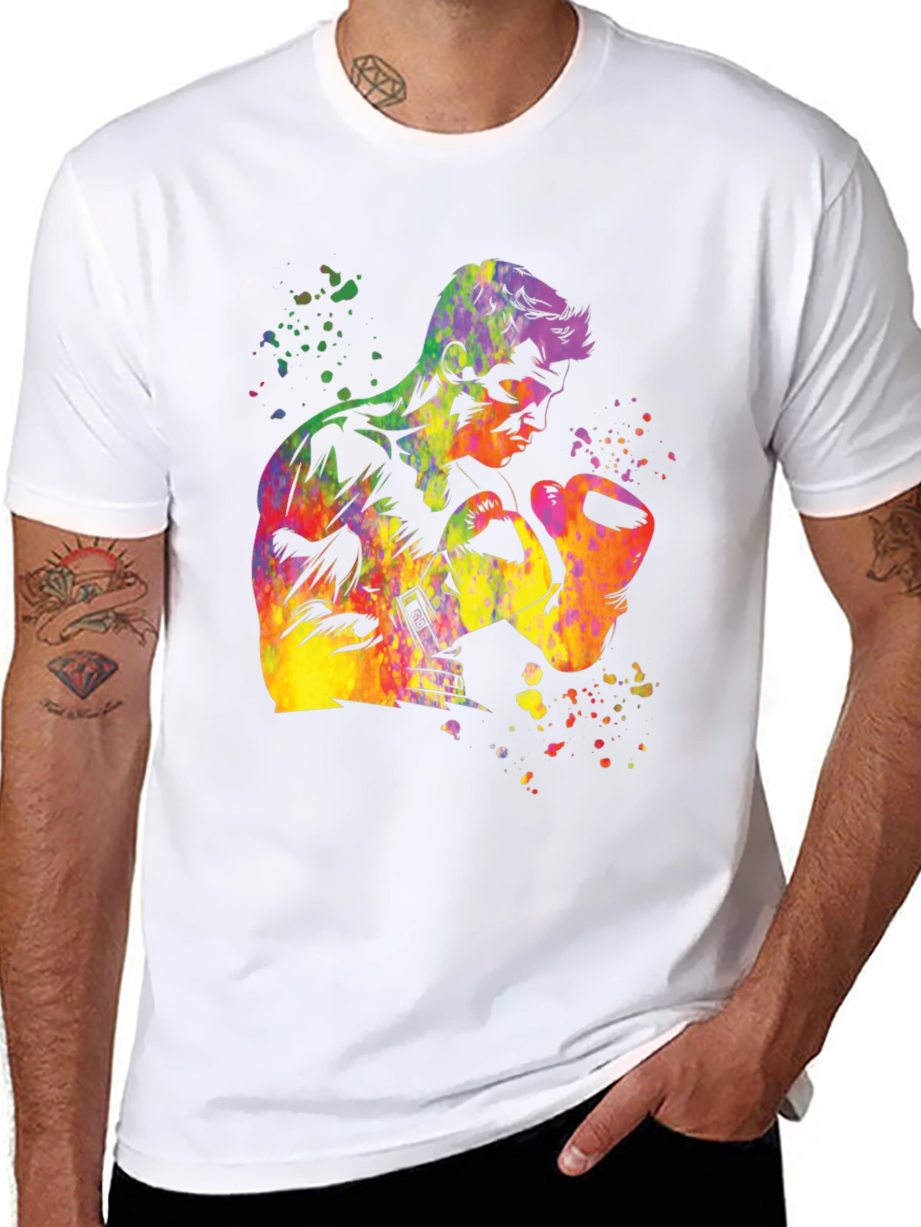 Boxer Watercolor Graphic T-Shirt